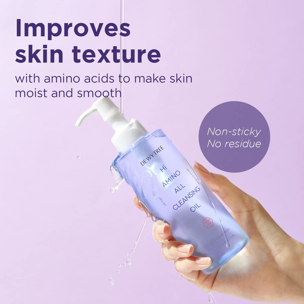 Dewytree Hi Amino All Cleansing Oil – Hydrating Deep Cleanser & Makeup Remover (6.76 fl oz)