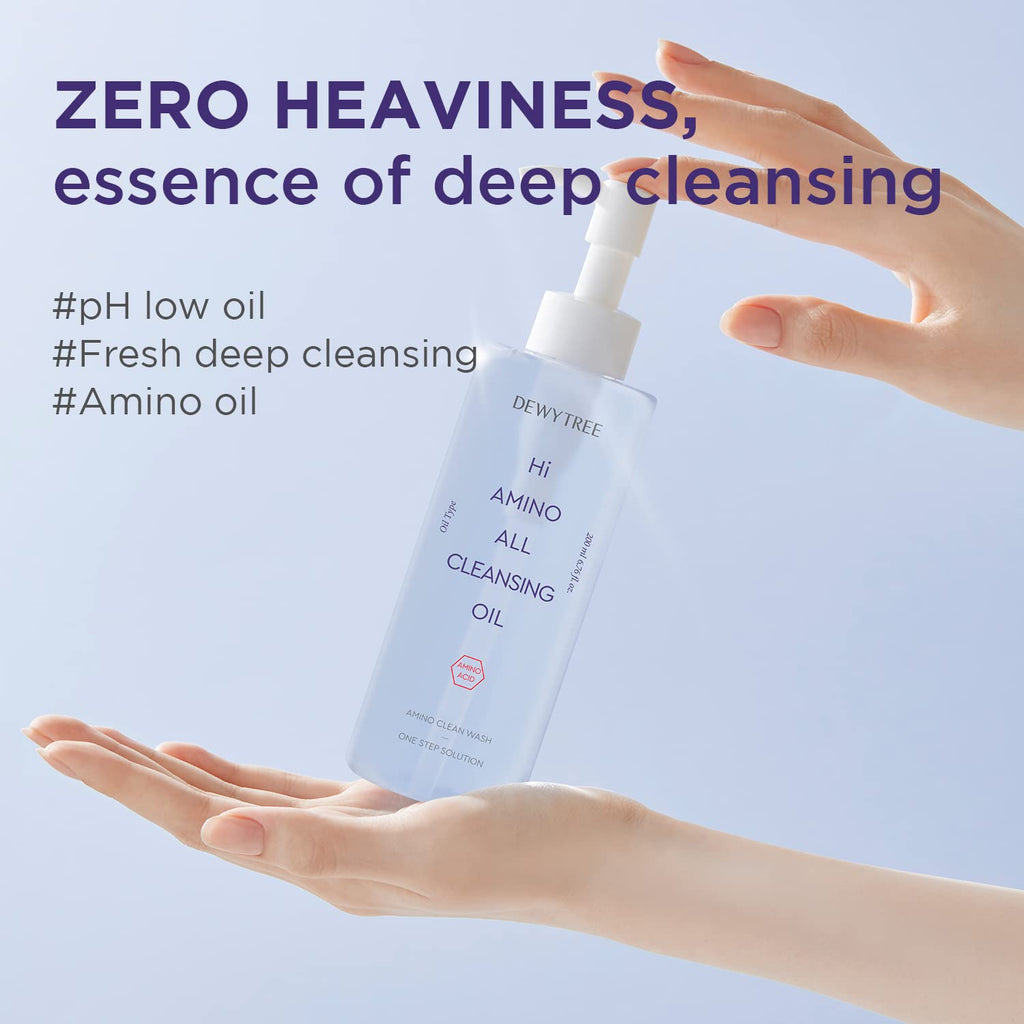Dewytree Hi Amino All Cleansing Oil – Hydrating Deep Cleanser & Makeup Remover (6.76 fl oz)