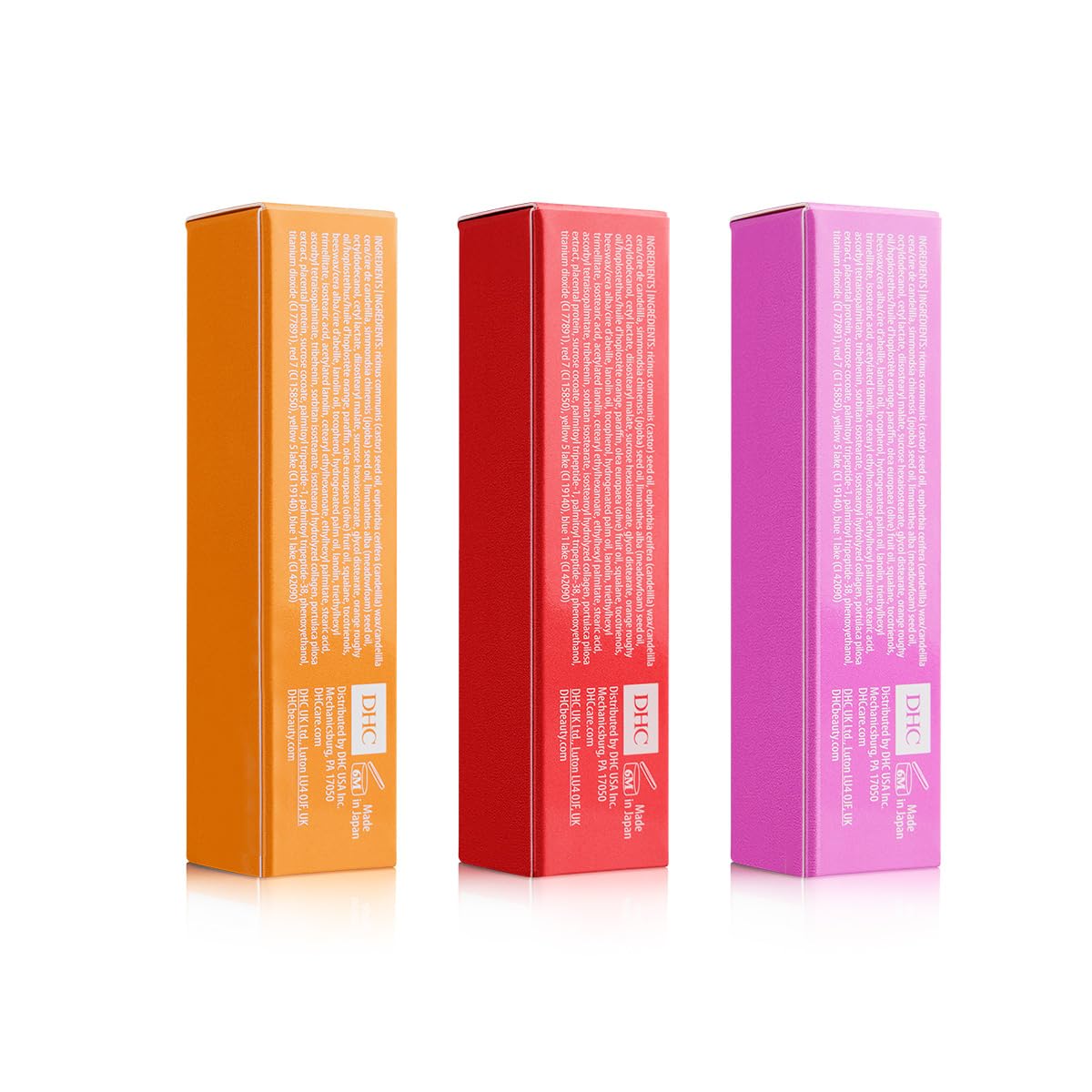 DHC Color Lip Cream 3 Pack – Hydrating Tint Lip Balm with Peptides