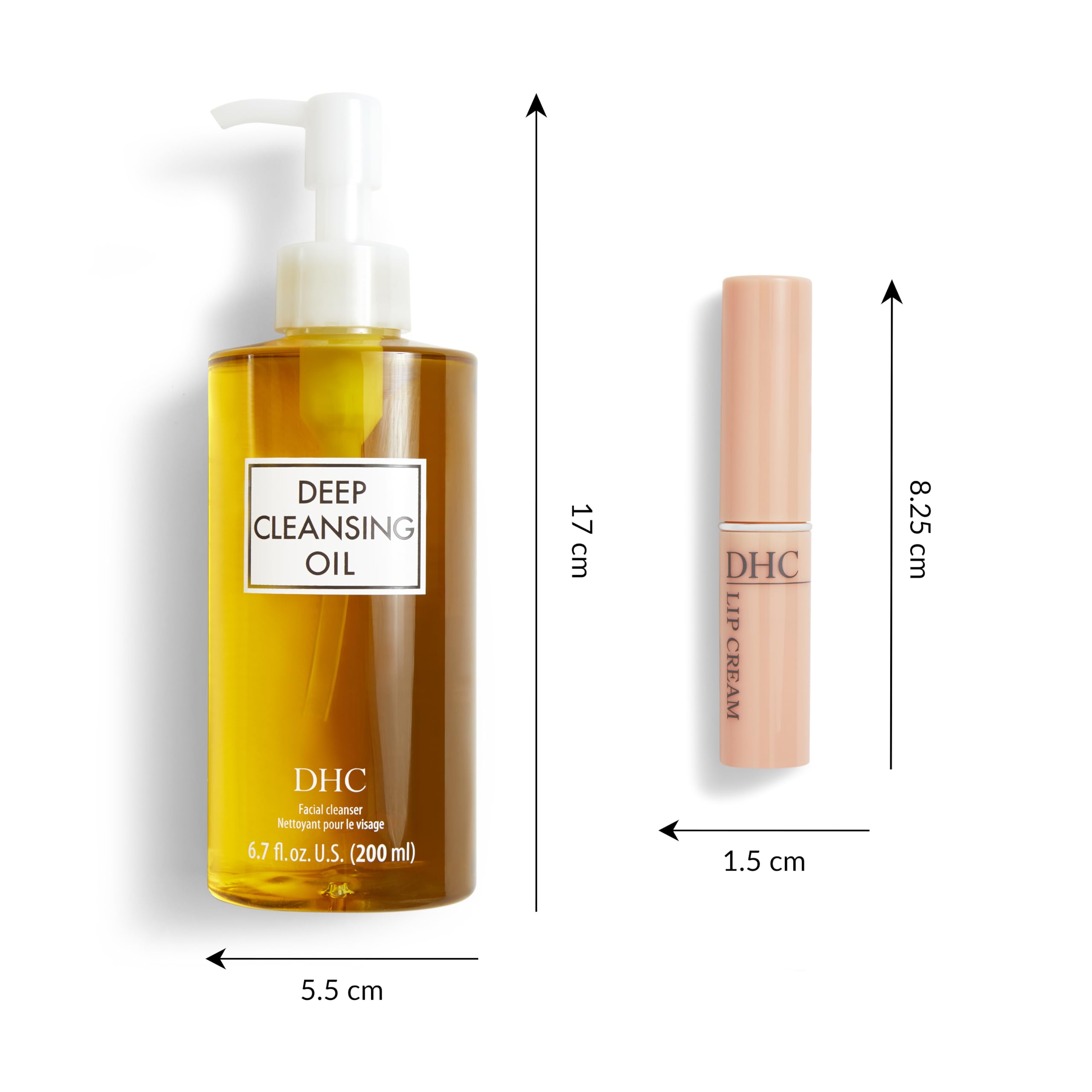 DHC Deep Cleansing Oil & Lip Cream Duo – Makeup Remover and Lip Hydration for All Skin Types