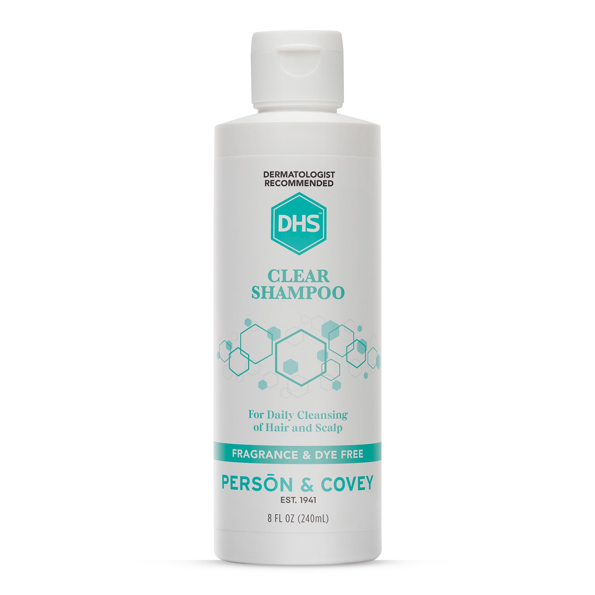 DHS Clear Shampoo – Fragrance-Free, Irritant-Free for Sensitive Scalp (8 oz)