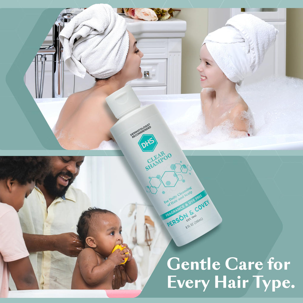 DHS Clear Shampoo – Fragrance-Free, Irritant-Free for Sensitive Scalp (8 oz)