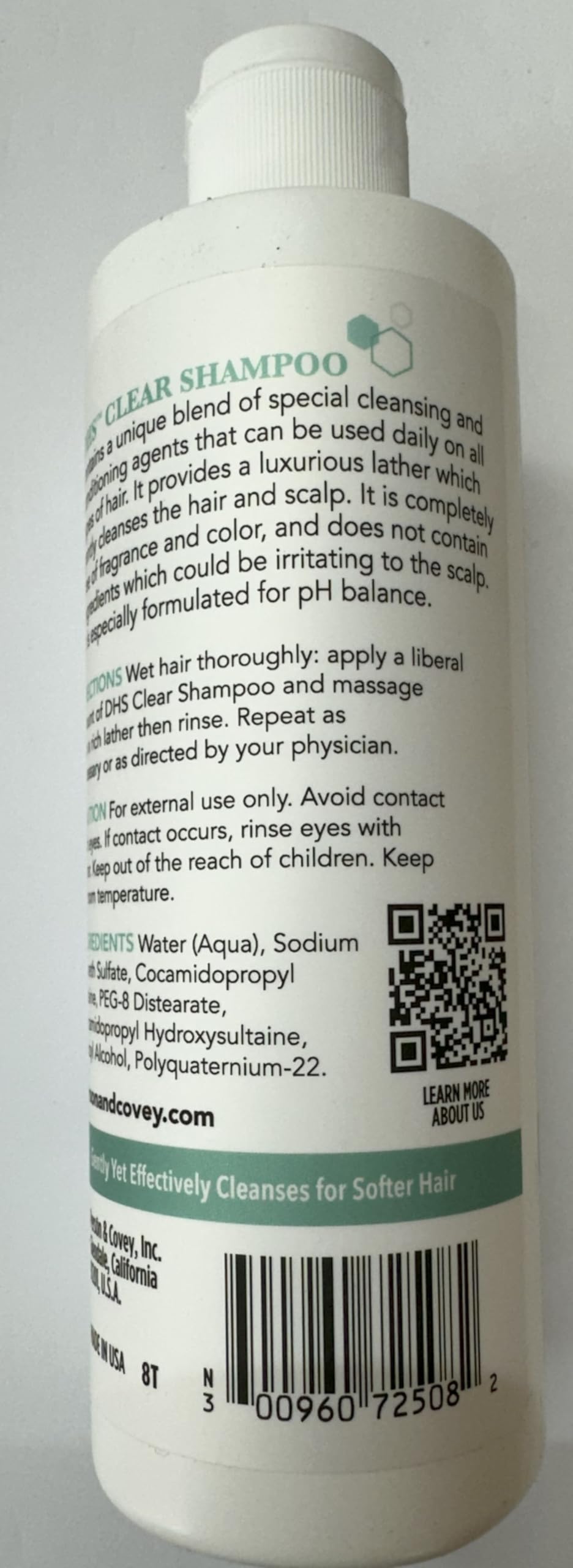 DHS Clear Shampoo – Fragrance-Free Daily Hair & Scalp Cleanser (Pack of 3)