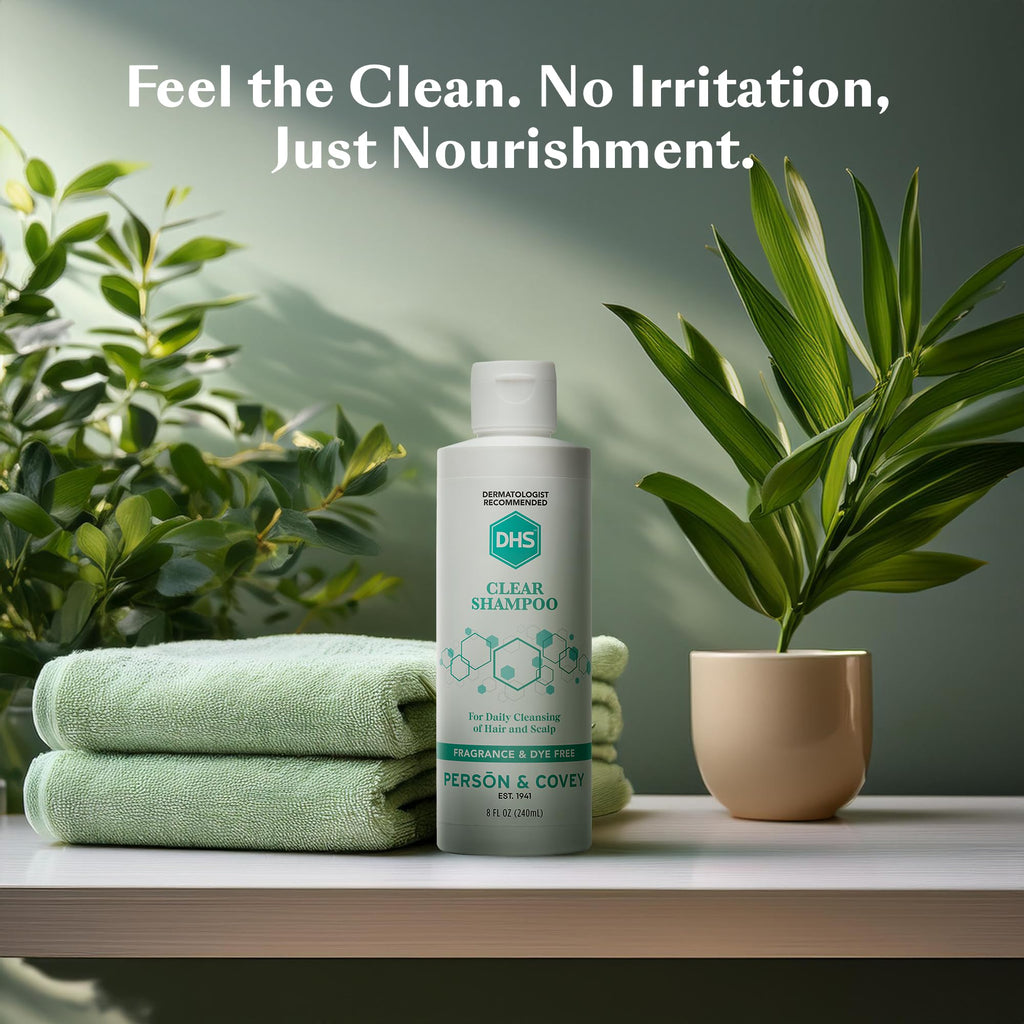 DHS Clear Shampoo – Fragrance-Free, Irritant-Free for Sensitive Scalp (8 oz)
