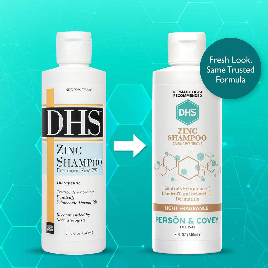 DHS Zinc Shampoo – Dandruff Relief with 2% Zinc Pyrithione | 8 oz