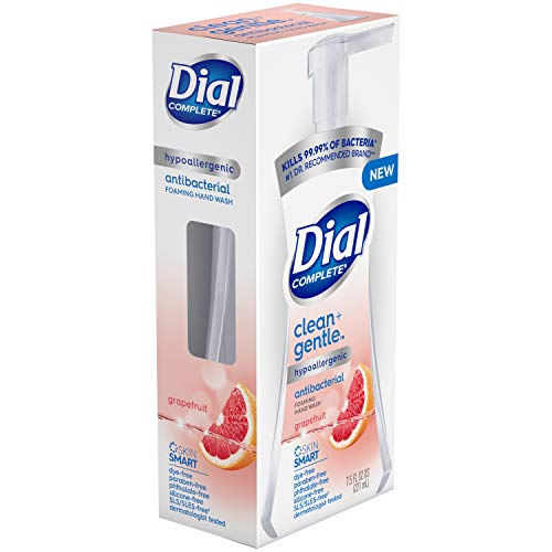 Dial Complete Clean + Gentle Antibacterial Foaming Hand Wash – Grapefruit, 7.5 Fl Oz (8 Count Case)