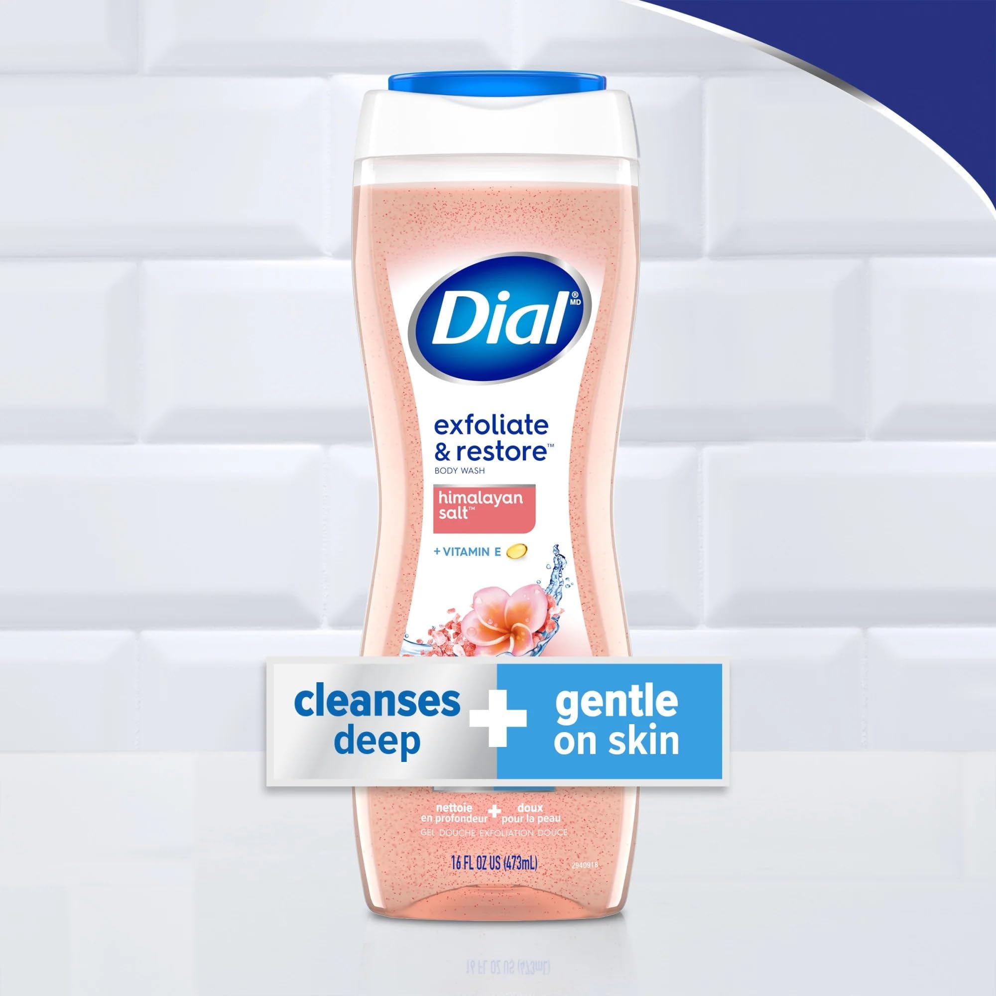 Dial Enriching Body Wash with Himalayan Salt – Hydrating 4-Pack (16 oz each)