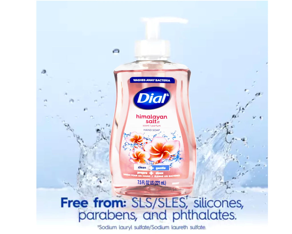 Dial Himalayan Pink Salt & Water Lily Hand Soap with Moisturizer – 7.5 oz, Pack of 6
