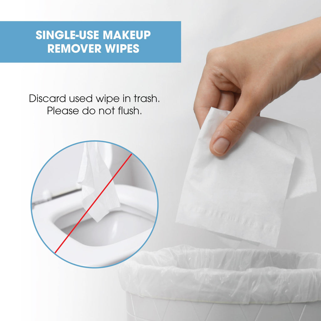 Diamond Wipes Makeup Remover Wipes – Alcohol-Free Facial Cleanser with Vitamin E | Case of 50