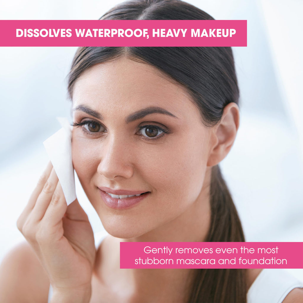 Diamond Wipes Face Cleansing & Waterproof Makeup Remover Wipes – Alcohol-Free with Vitamin E (Case of 50)