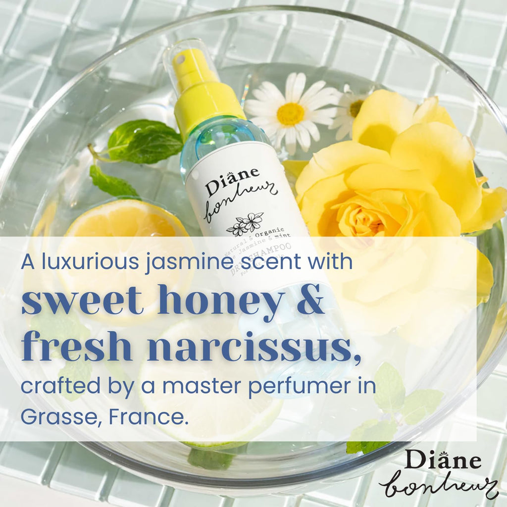 Diane Bonheur Natural Wet Dry Shampoo – Rosemary & Rose Water, Blue Jasmine & Mint; 4.06 oz (2EA)