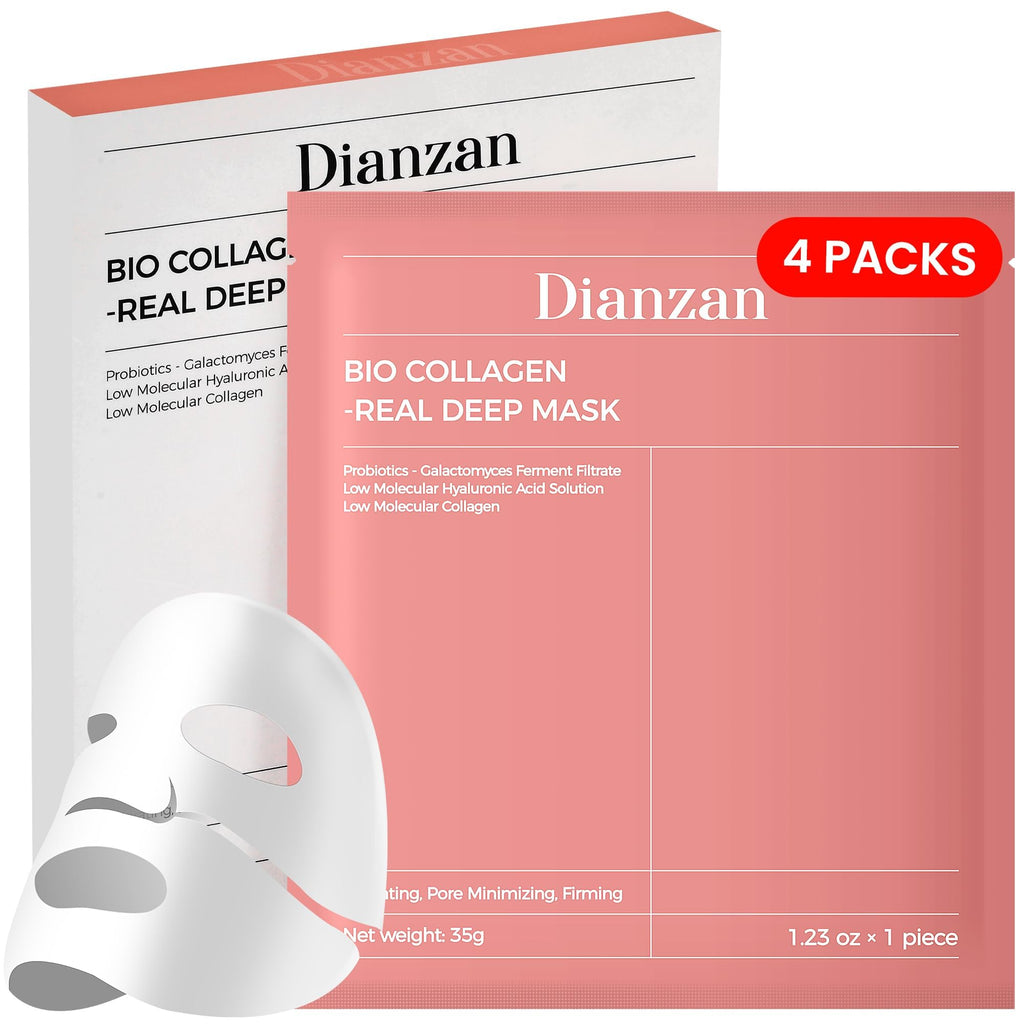 Dianzan Korean Overnight Bio-Collagen Mask – Deep Hydration, Firming, Glass Skin (4x35g)