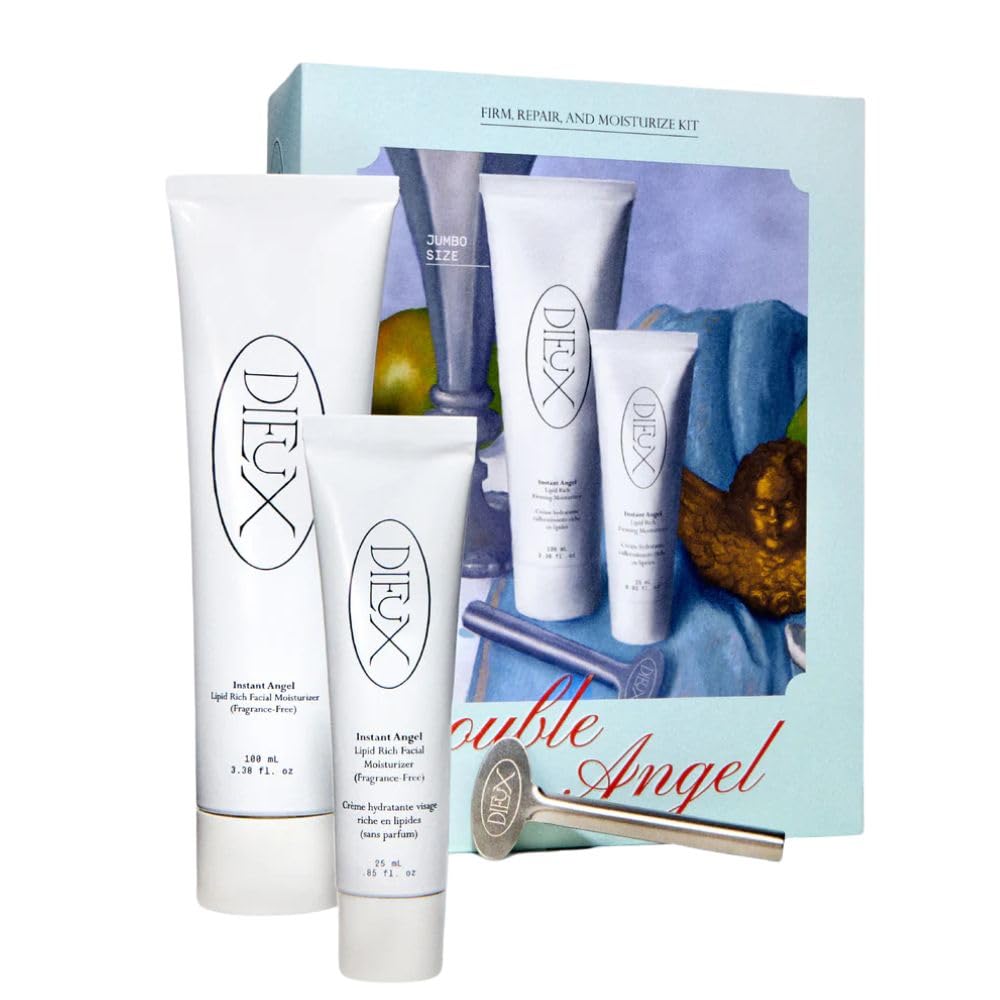 Dieux Double Angel Firm Repair & Moisturize Kit | Instant Angel Moisturizer Jumbo + Travel Set