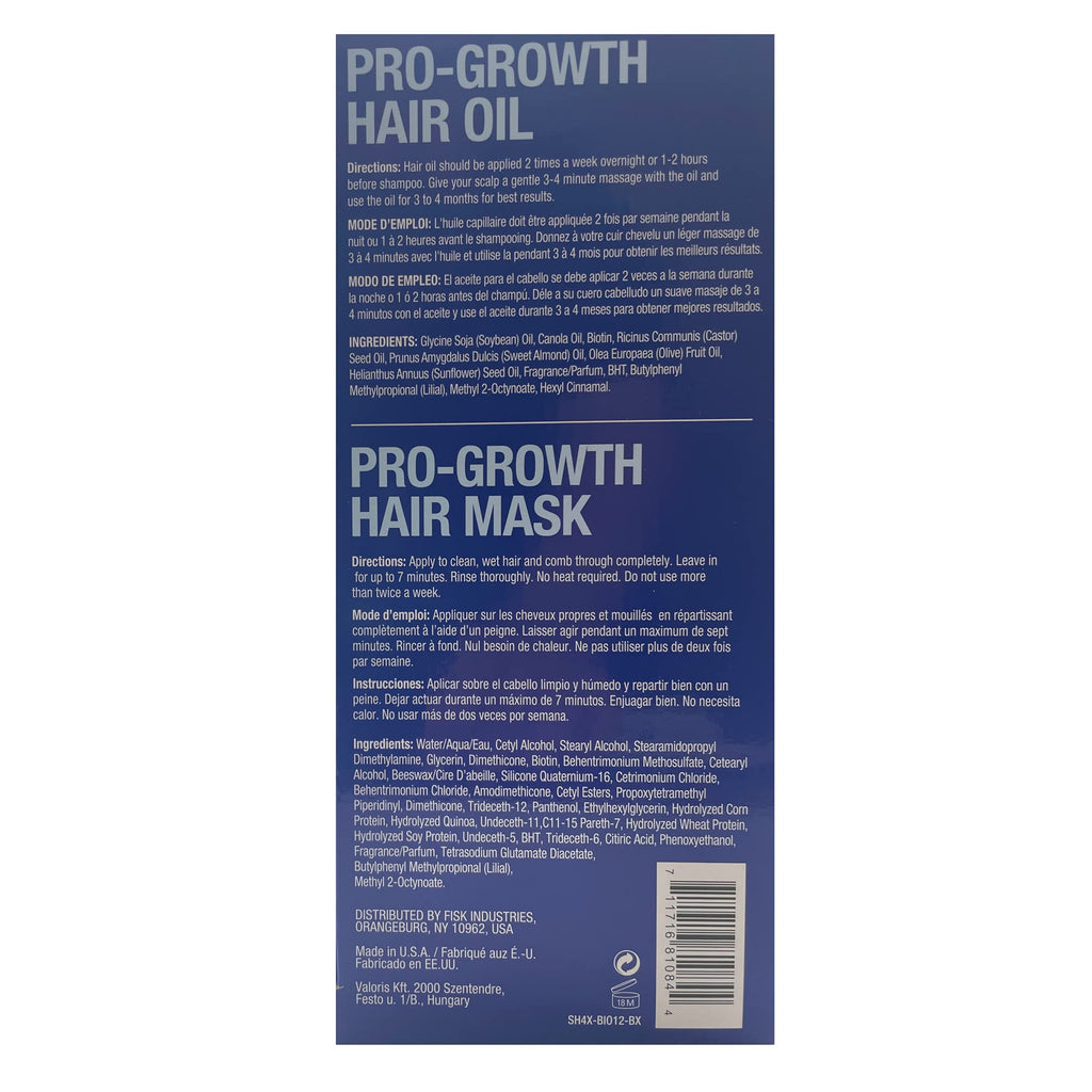 Difeel Biotin Pro-Growth 4-Piece Hair Care Gift Set | Shampoo, Conditioner, Hair Oil, Hair Mask
