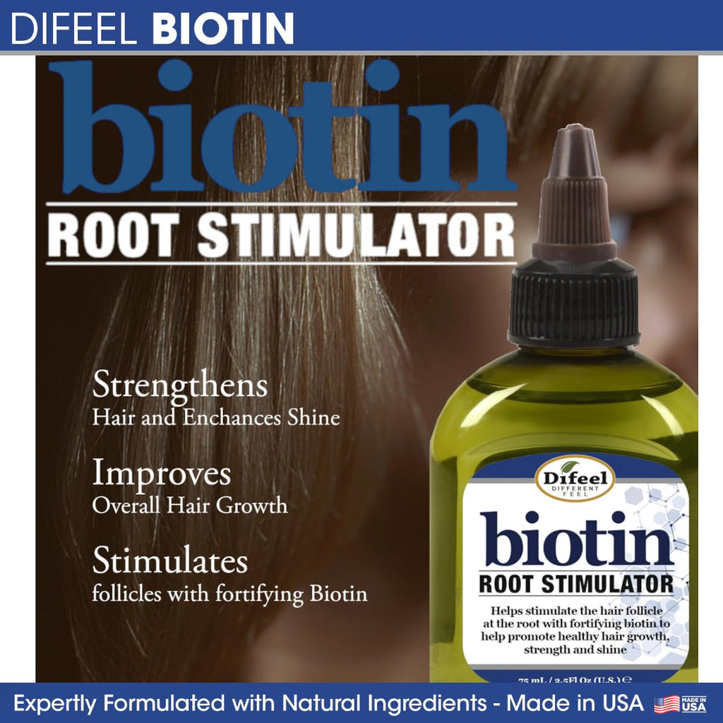 Difeel Biotin Root Stimulator – 7.1 Ounce Leave-In Root Treatment for Strength & Growth | Difeel