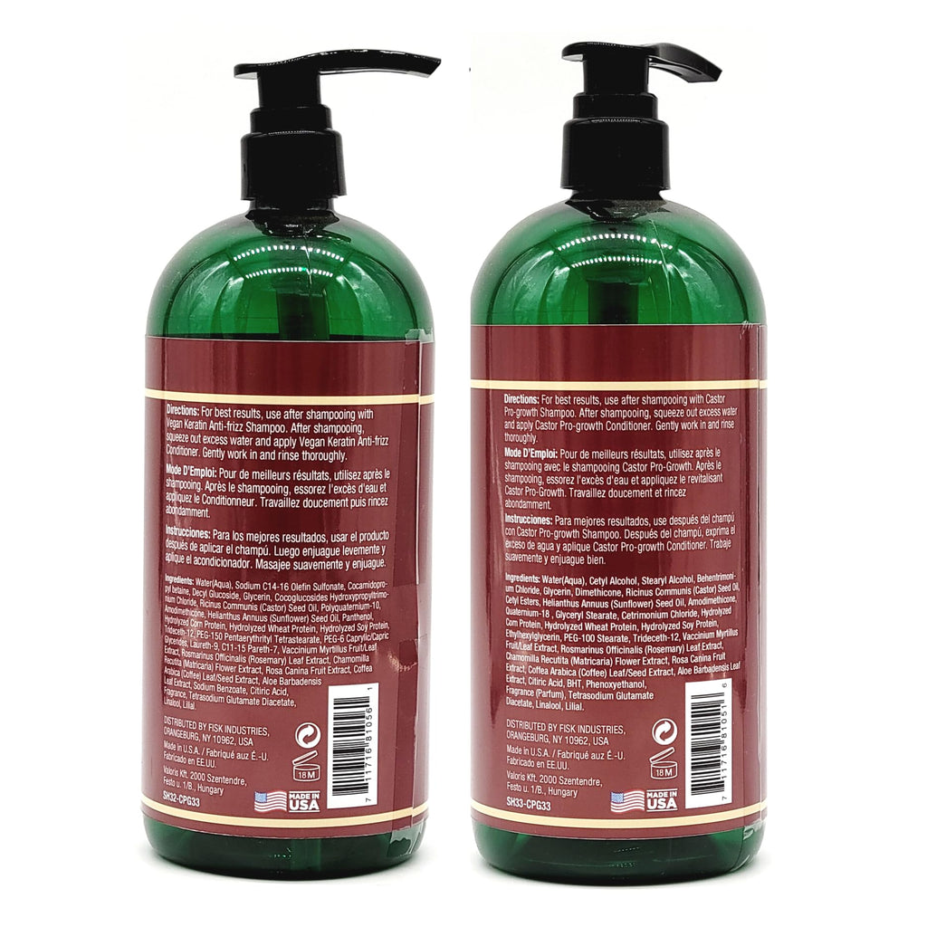 Difeel Castor Pro-Growth Shampoo & Conditioner Gift Box – 33.8 oz Each