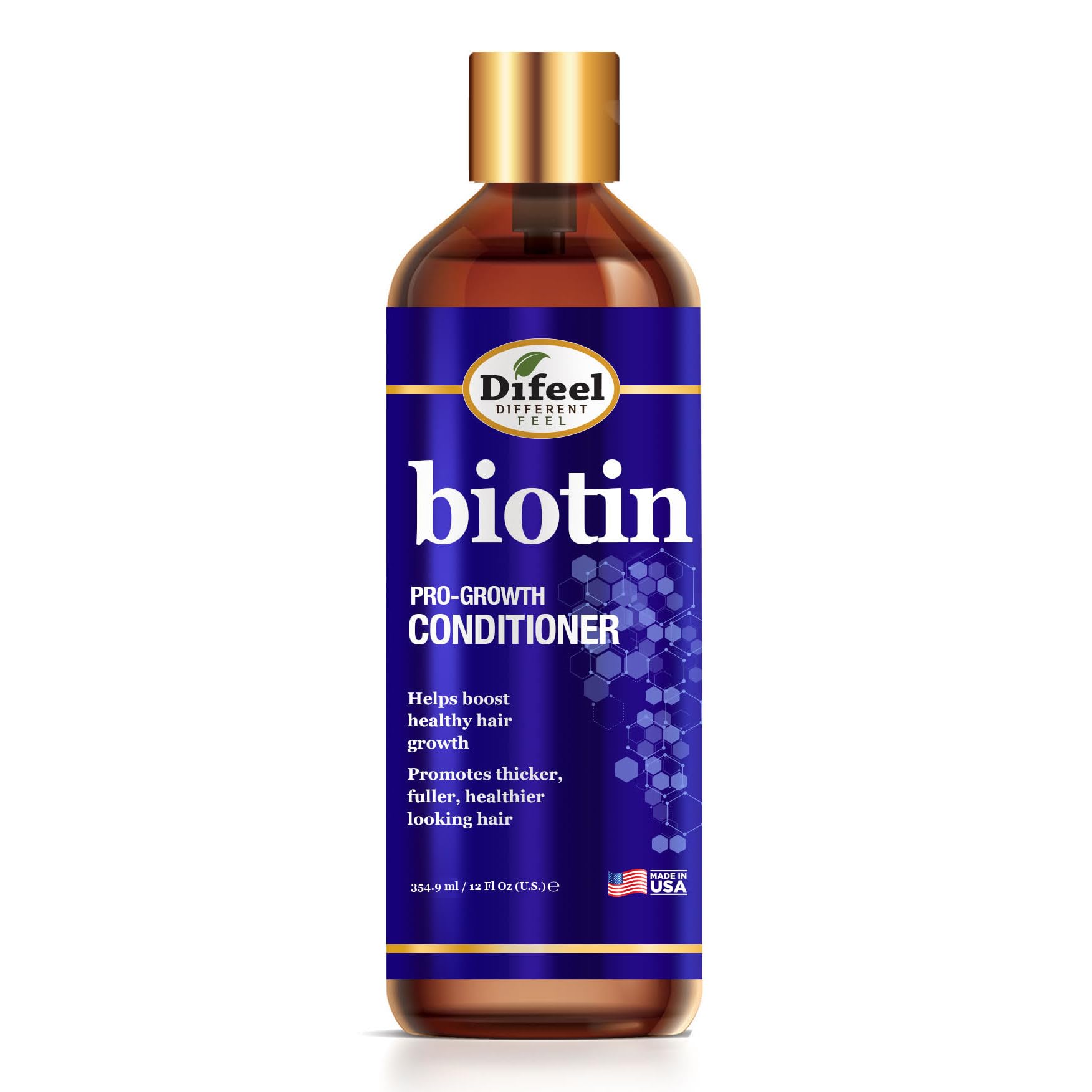 Difeel Elevated Pro-Growth Biotin Conditioner for Hair Growth – Paraben-Free, 12 oz
