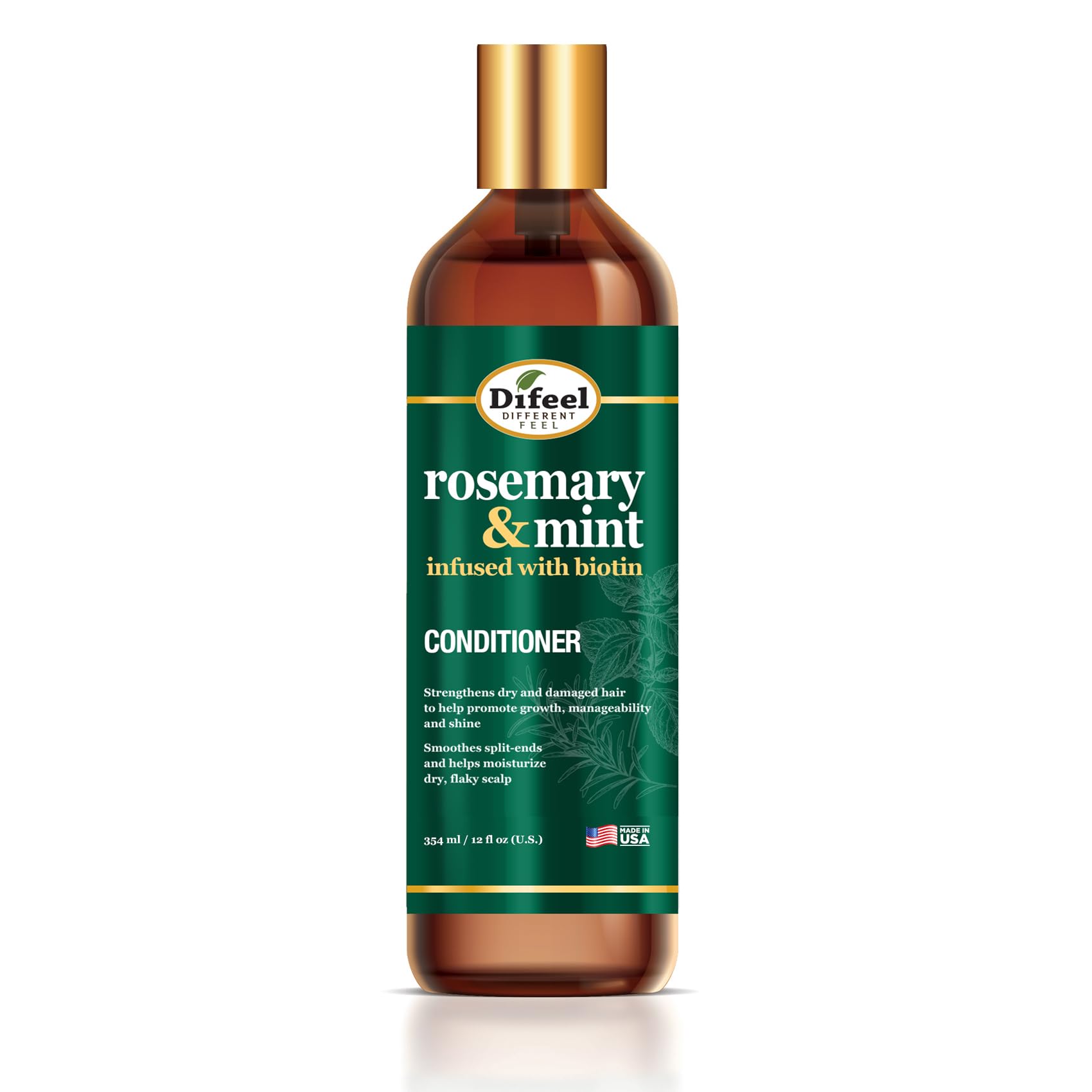 Difeel Elevated Rosemary Mint Hair Conditioner with Biotin – Strengthen Dry, Damaged Hair