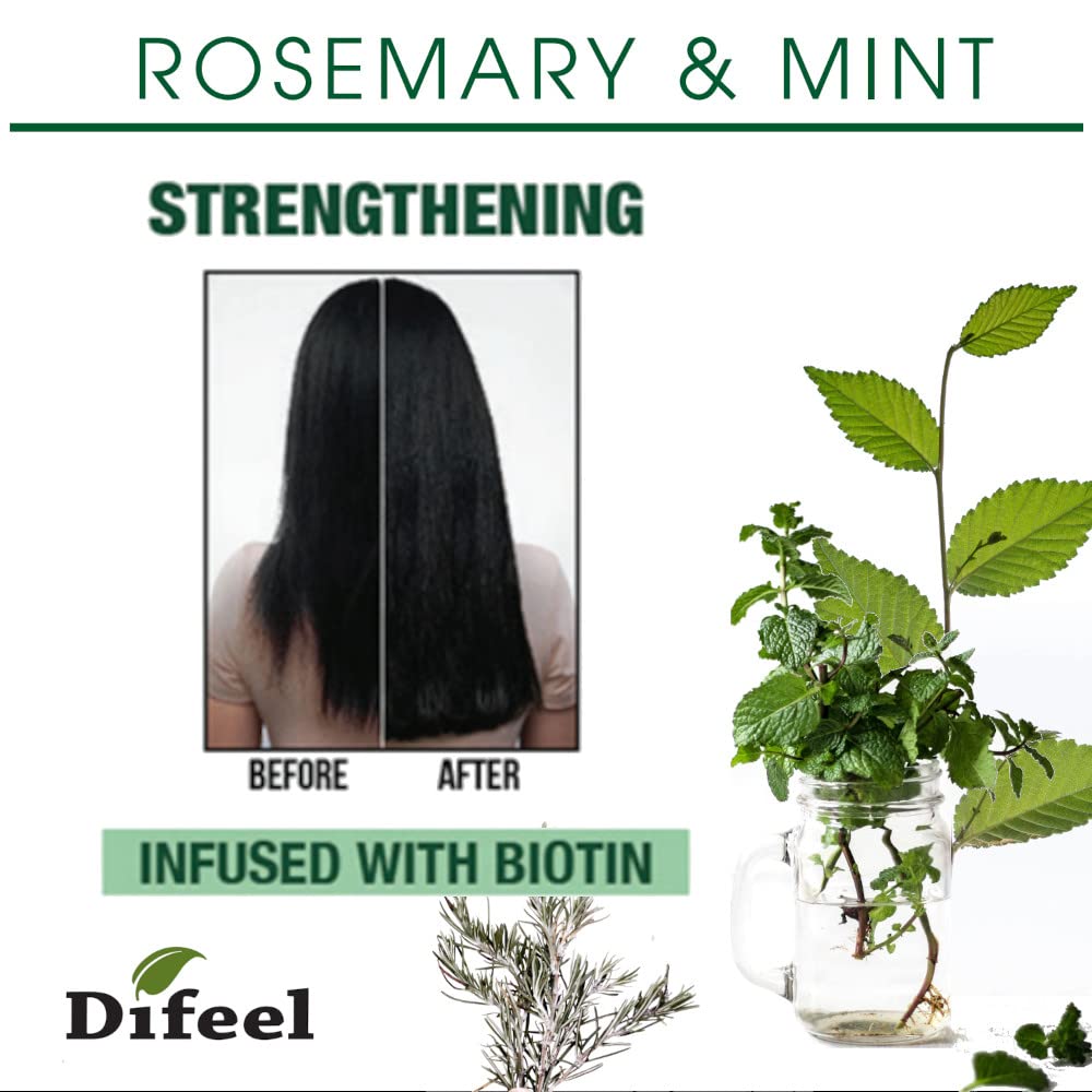 Difeel Elevated Rosemary Mint Hair Conditioner with Biotin – Strengthen Dry, Damaged Hair