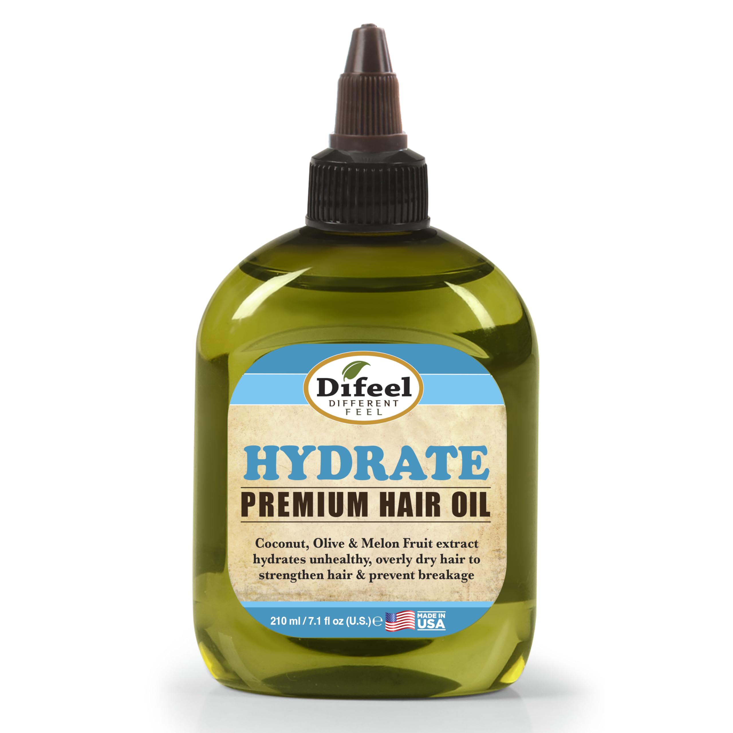 Difeel Hydrate Hair Oil 7.1 oz | 99% Natural Hair Care Solutions
