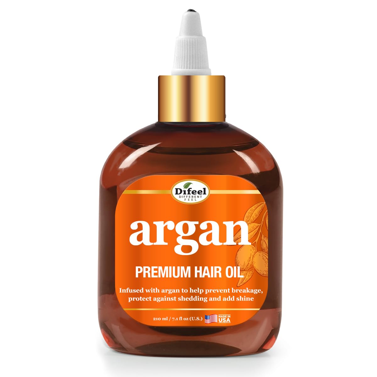 Difeel Premium Argan Hair Oil – Dry Hair Treatment, 7.1 oz