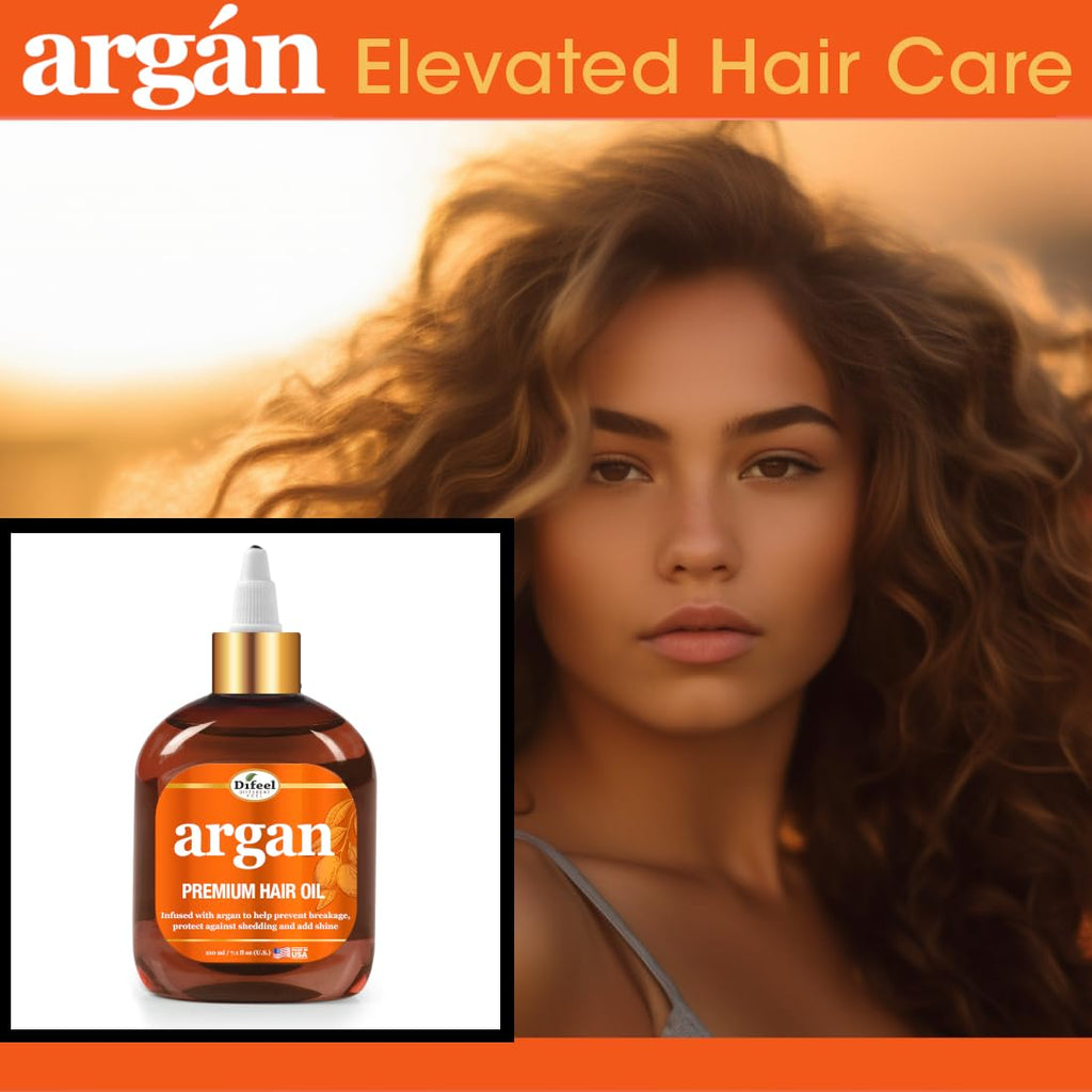 Difeel Premium Argan Hair Oil – Dry Hair Treatment, 7.1 oz