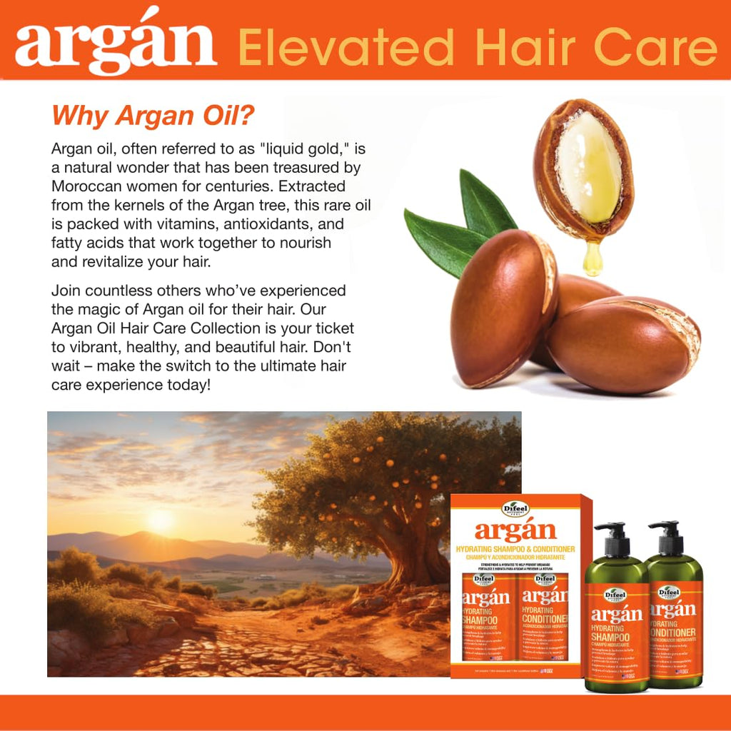 Difeel Premium Argan Hair Oil – Dry Hair Treatment, 7.1 oz