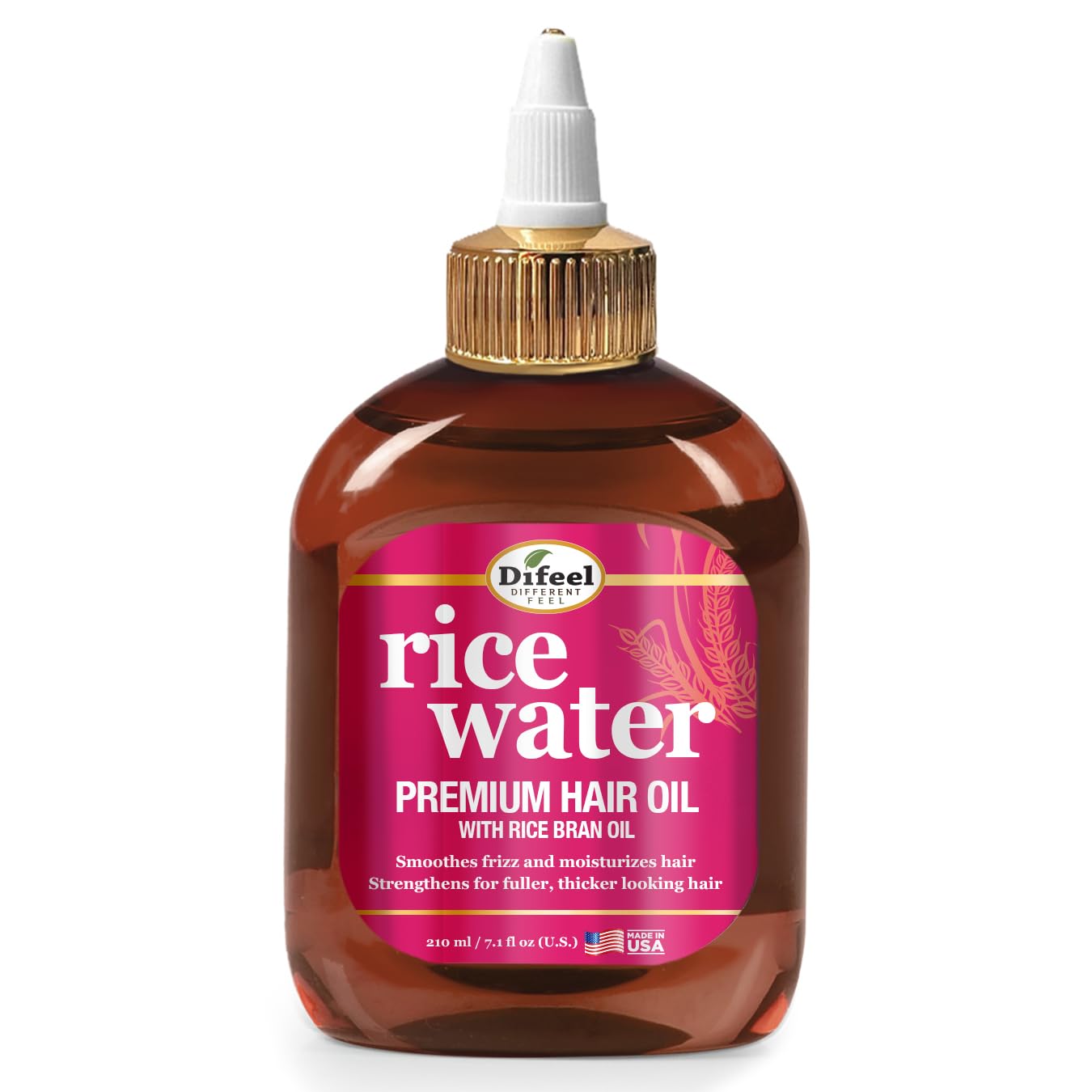 Difeel Rice Water Hair Oil 7.1 oz – Strengthening Moisturizer for Hair