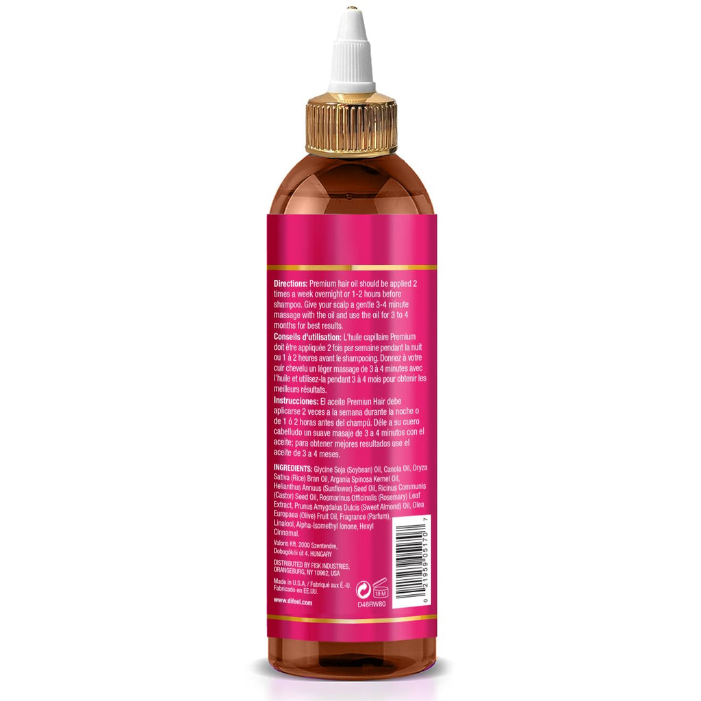 Difeel Rice Water Hair Oil 8 oz – Strengthening Moisturizer for Hair