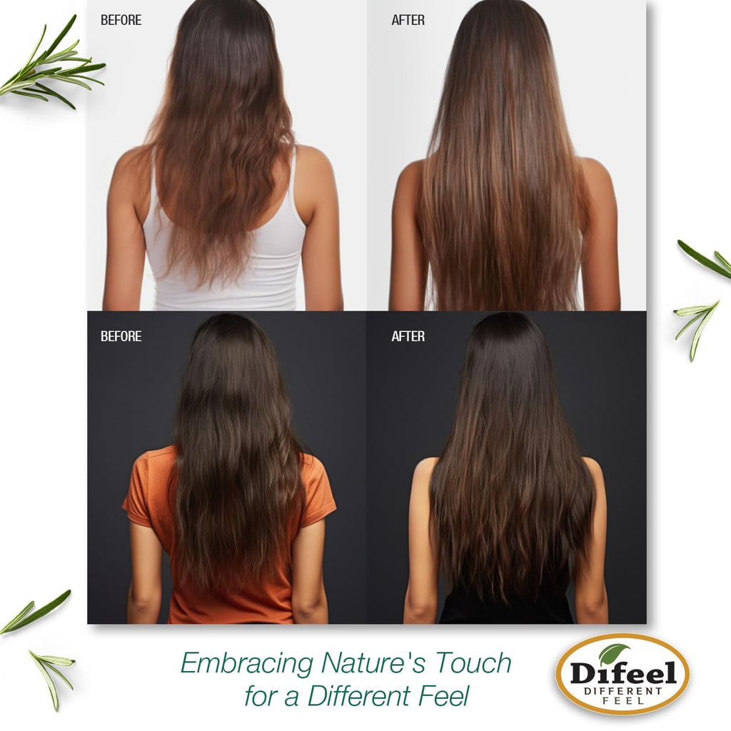 Difeel Rosemary Mint Strengthening Shampoo with Biotin – 33.8 oz, Made with Rosemary Oil for Hair Growth