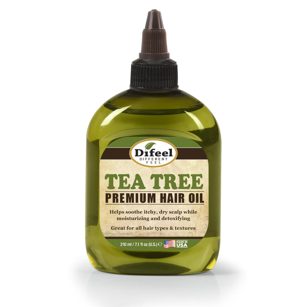 Difeel Premium Tea Tree Oil Hair Oil – Dry Scalp Care, All Hair Types, 3 x 7.1 oz