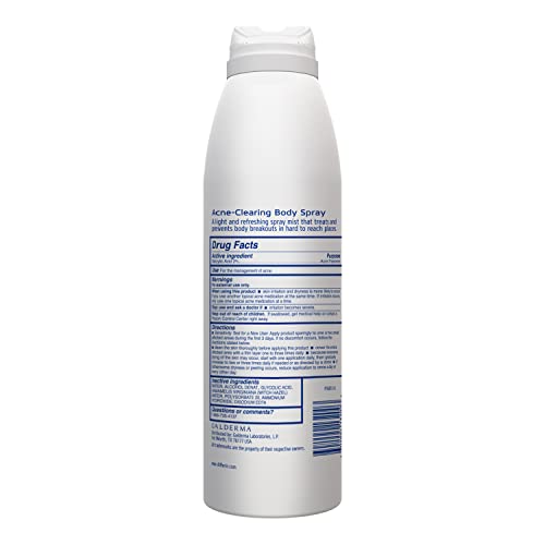 Differin Acne-Clearing Body Spray with Salicylic Acid – 2% SA, 360° Mist, 6 oz