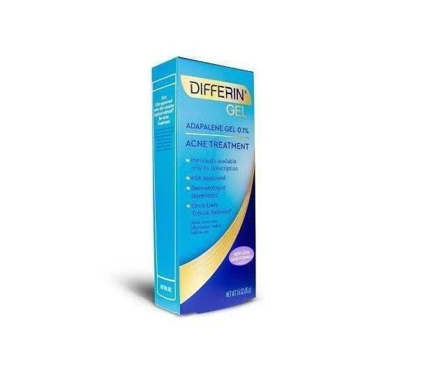Differin Adapalene Gel 0.1% Acne Treatment — 45g x 2 (180-day supply) | Rx-Strength Retinoid