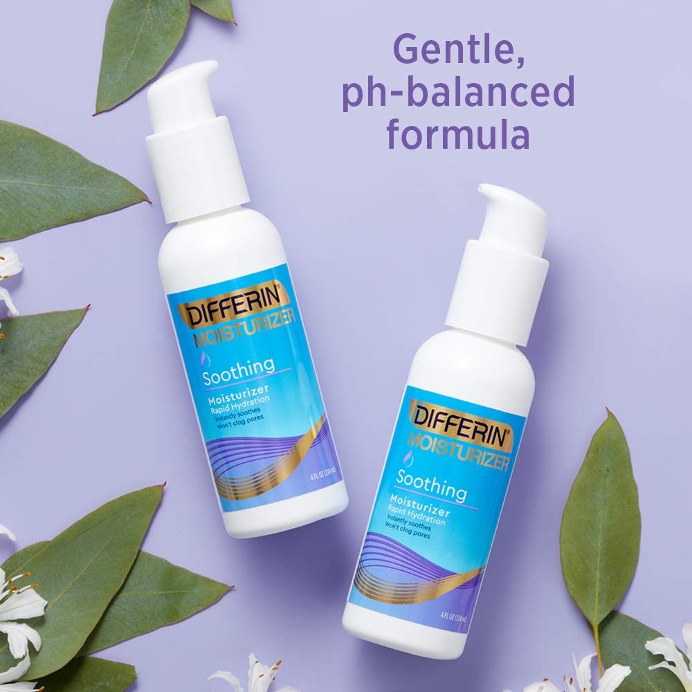 Differin Soothing Moisturizer – Gentle, Fragrance-Free Hydration for Sensitive Skin (4 oz)