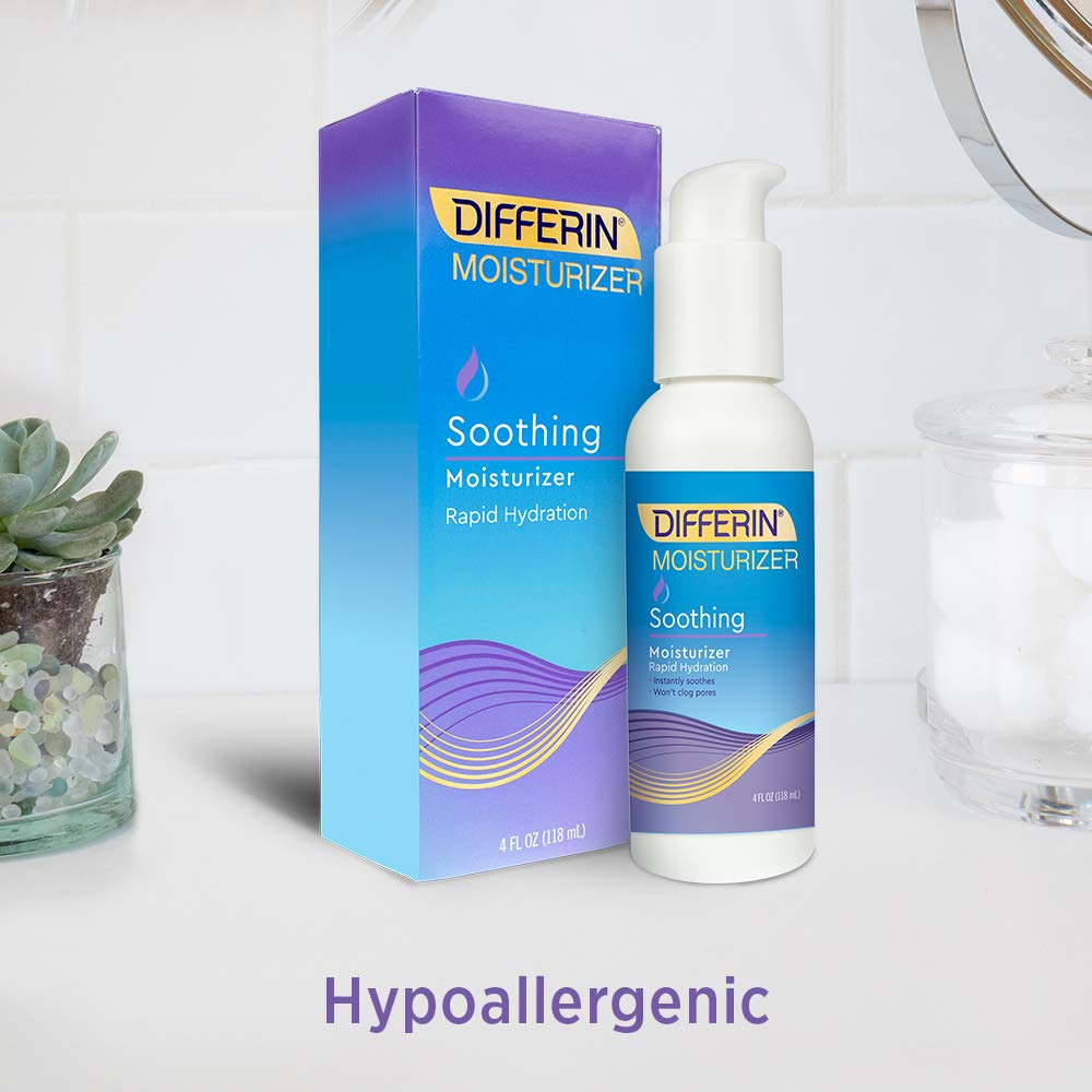 Differin Soothing Moisturizer – Gentle, Fragrance-Free Hydration for Sensitive Skin (4 oz)
