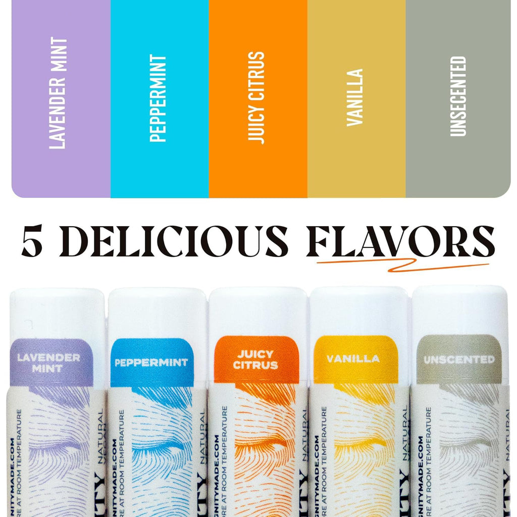 Dignity Coconuts Moisturizing Lip Balm – Fragrance-Free Vegan Set (5 x 4.4ml)