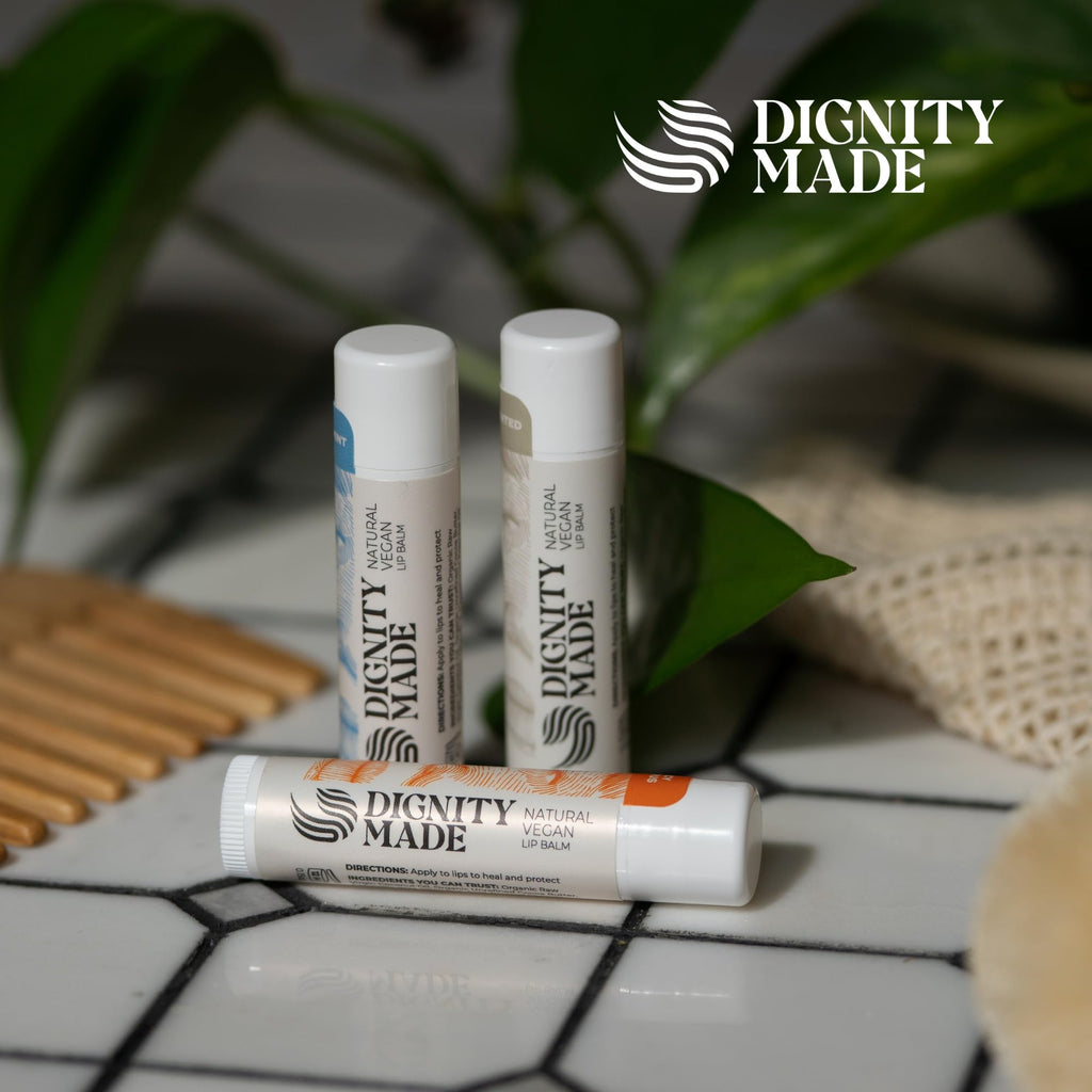 Dignity Coconuts Moisturizing Lip Balm – Fragrance-Free Vegan Set (5 x 4.4ml)