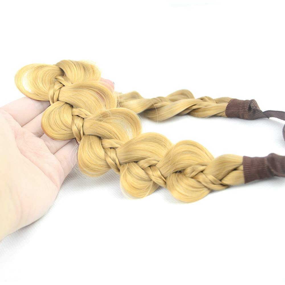 DIGUAN 5 Strands Synthetic Hair Headband – Honey Blonde, 56g