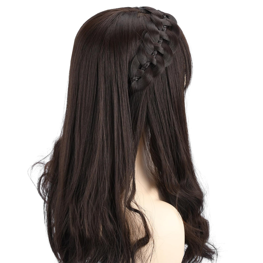 DIGUAN Hollow-Out Wide Braid Hairpiece with Thin Braid – Claybank (Wide)