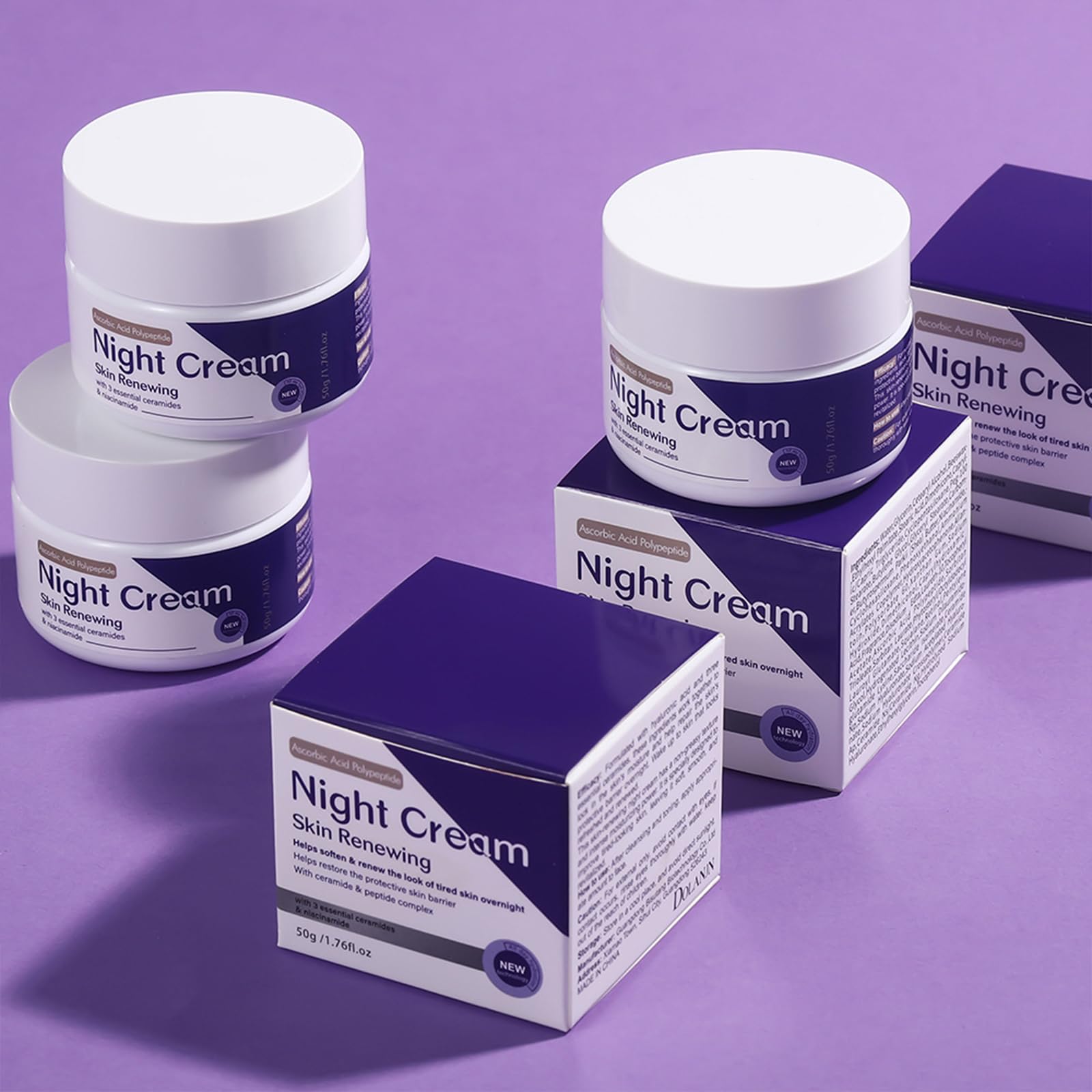 DIKAYI Skin Renewing Night Cream – Niacinamide, Peptide Complex & Hyaluronic Acid