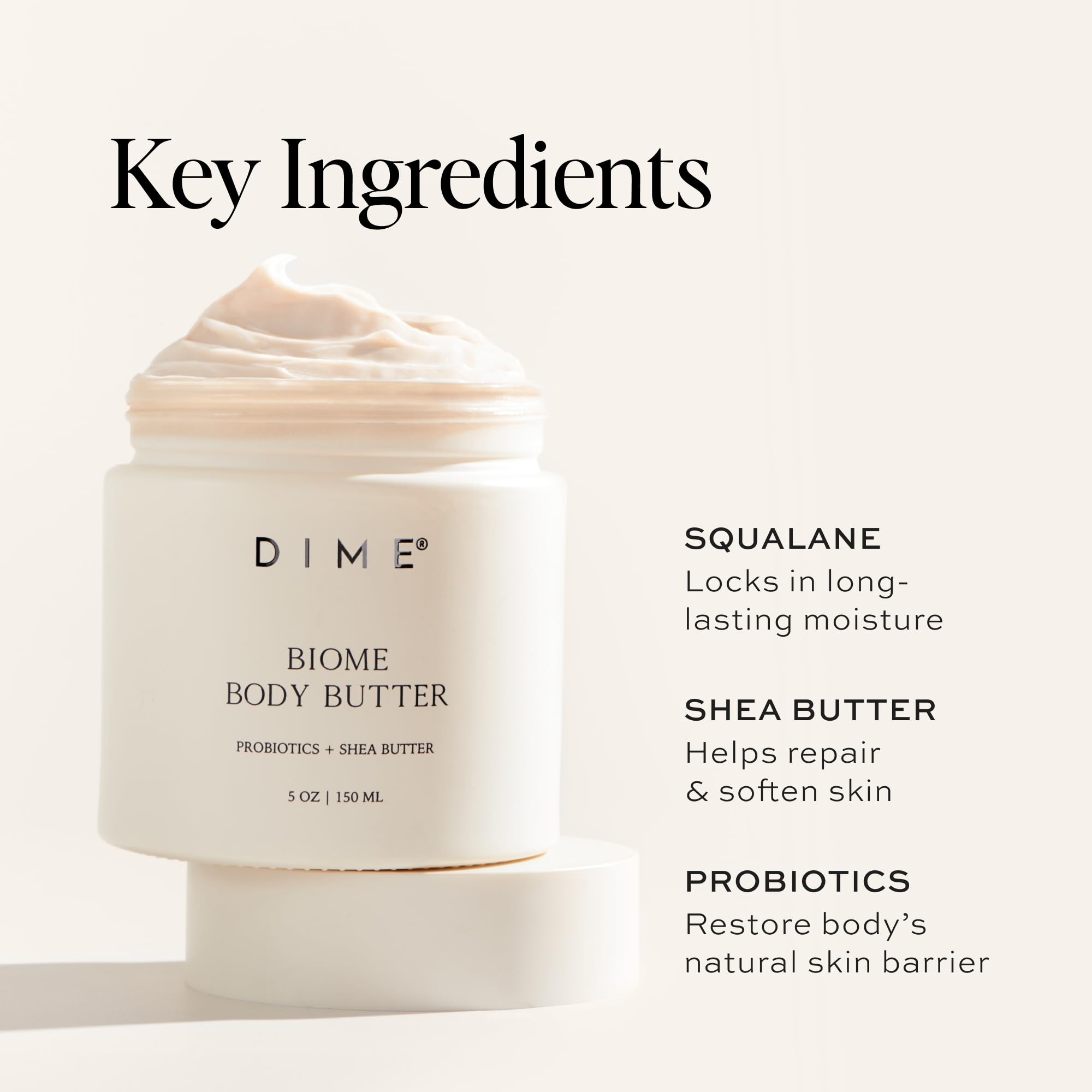 DIME Beauty Biome Body Butter | Probiotic-Rich Hydration for Dry Skin
