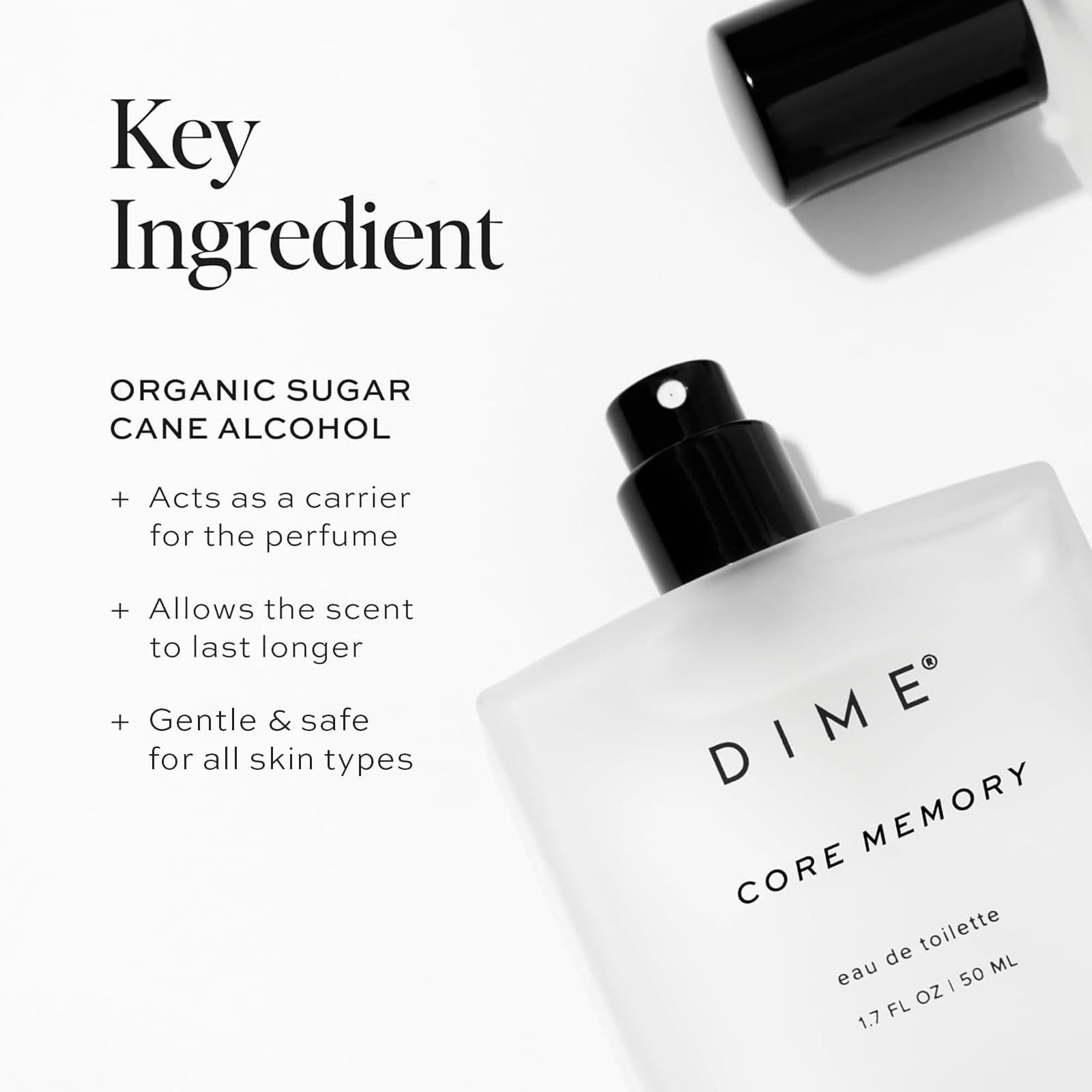 DIME Beauty Core Memory Perfume for Women – Bright & Citrusy Scent, 1.7 oz / 50 ml