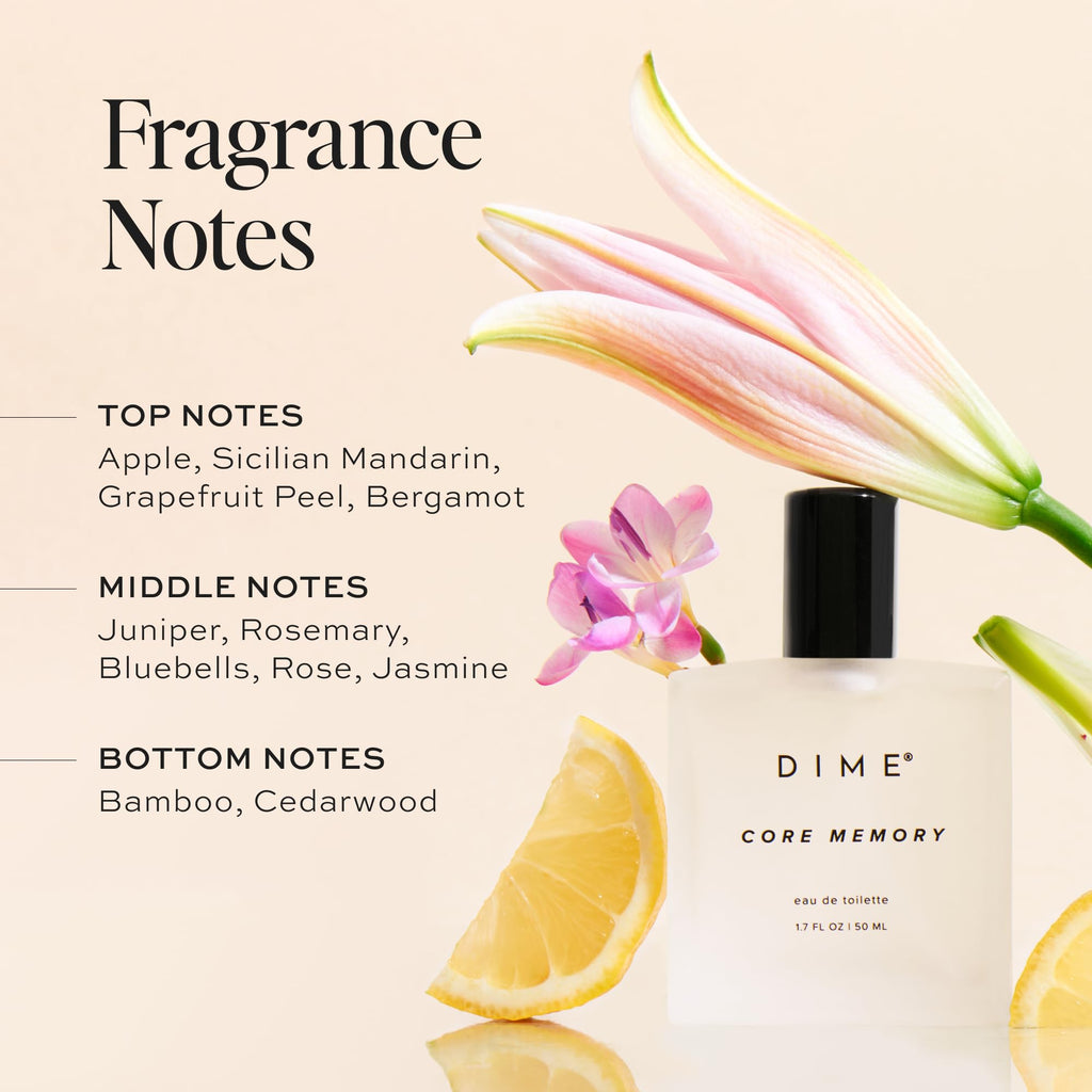 DIME Beauty Core Memory Perfume for Women – Bright & Citrusy Scent, 1.7 oz / 50 ml