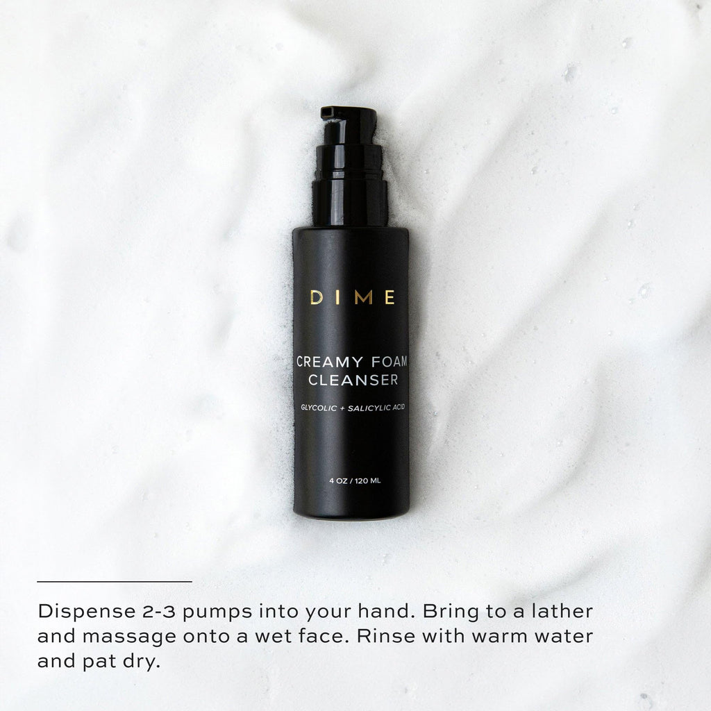 DIME Beauty Creamy Foam Cleanser | Foaming Face Wash for Oily Skin – 4 oz / 120 ml