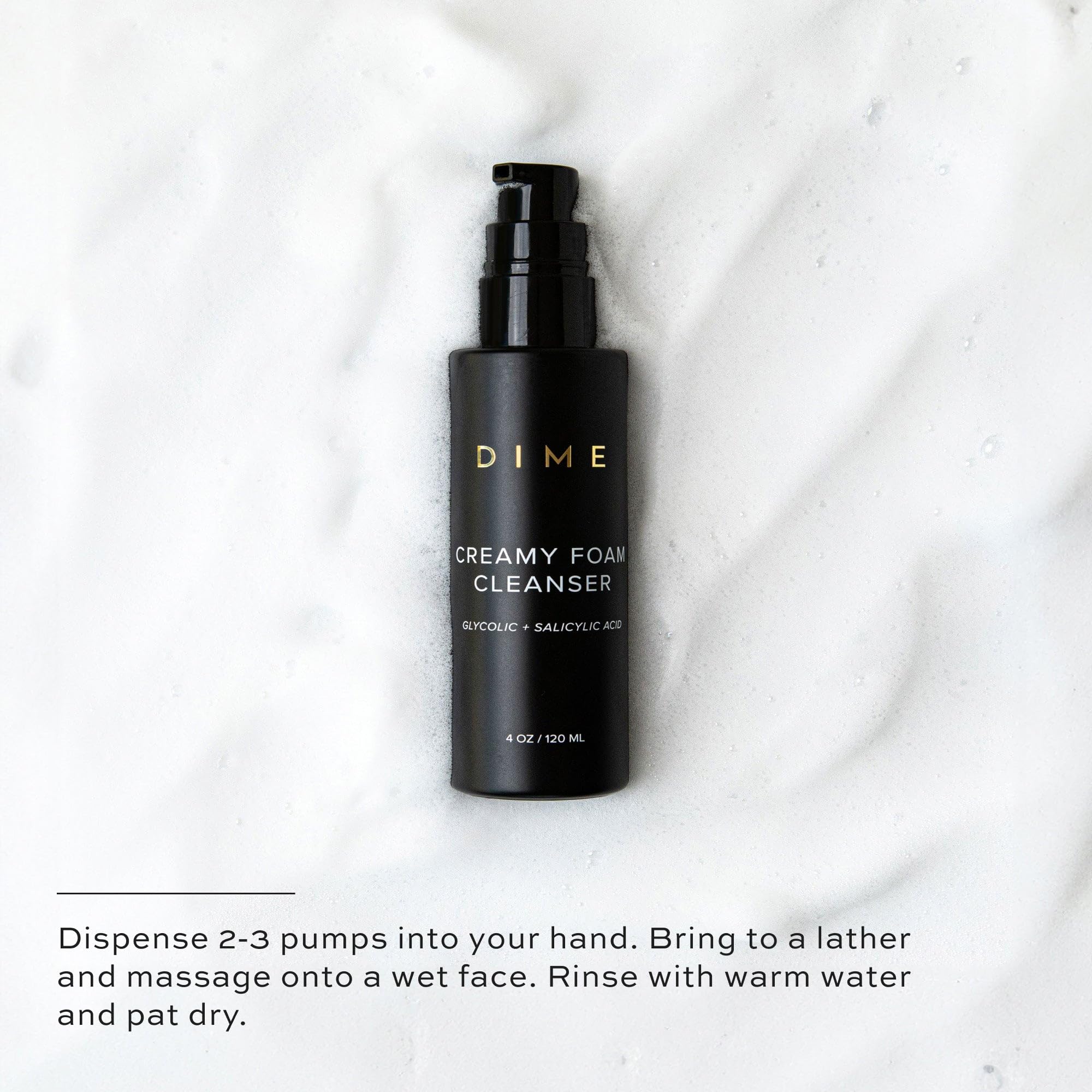 DIME Beauty Creamy Foam Cleanser | Foaming Face Wash for Oily Skin – 4 oz / 120 ml