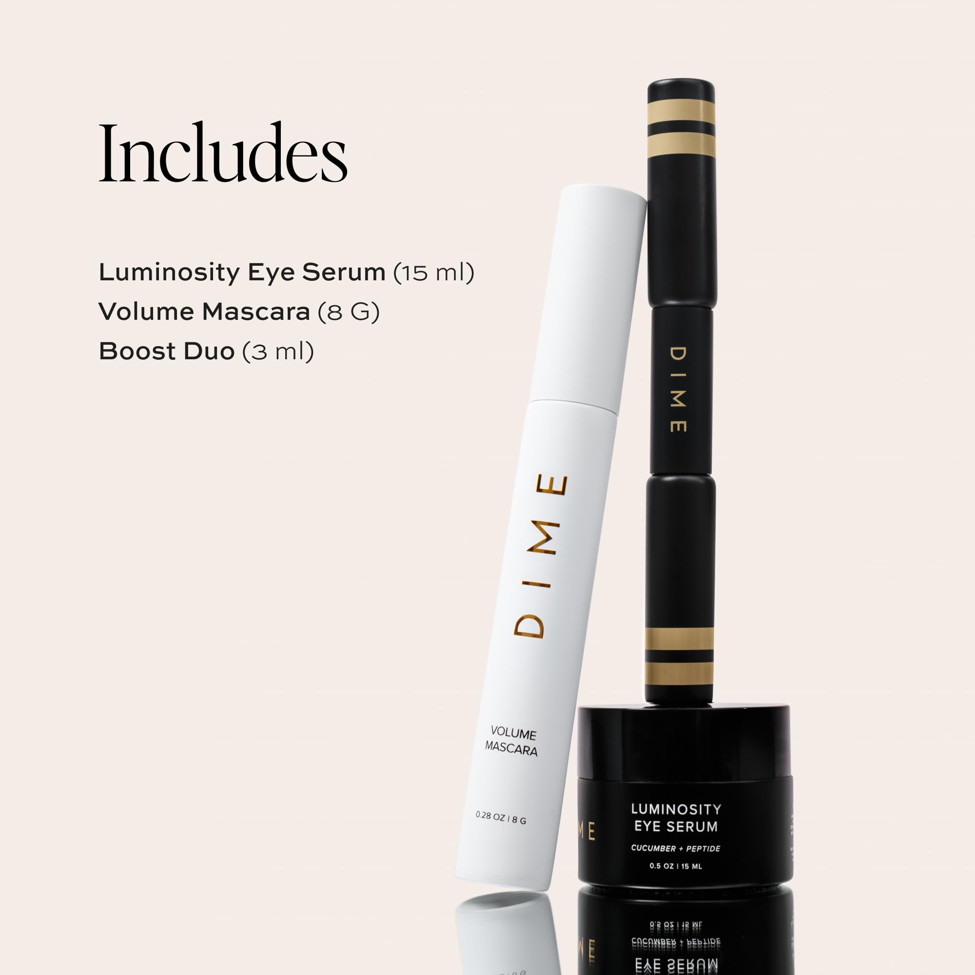 DIME Beauty Eyes On Set — Luminosity Eye Serum, Volume Mascara & Boost Duo (84 Value)