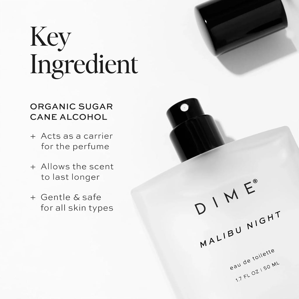 DIME Malibu Night Perfume – Light Floral Musk, Hypoallergenic Eau de Toilette for Women