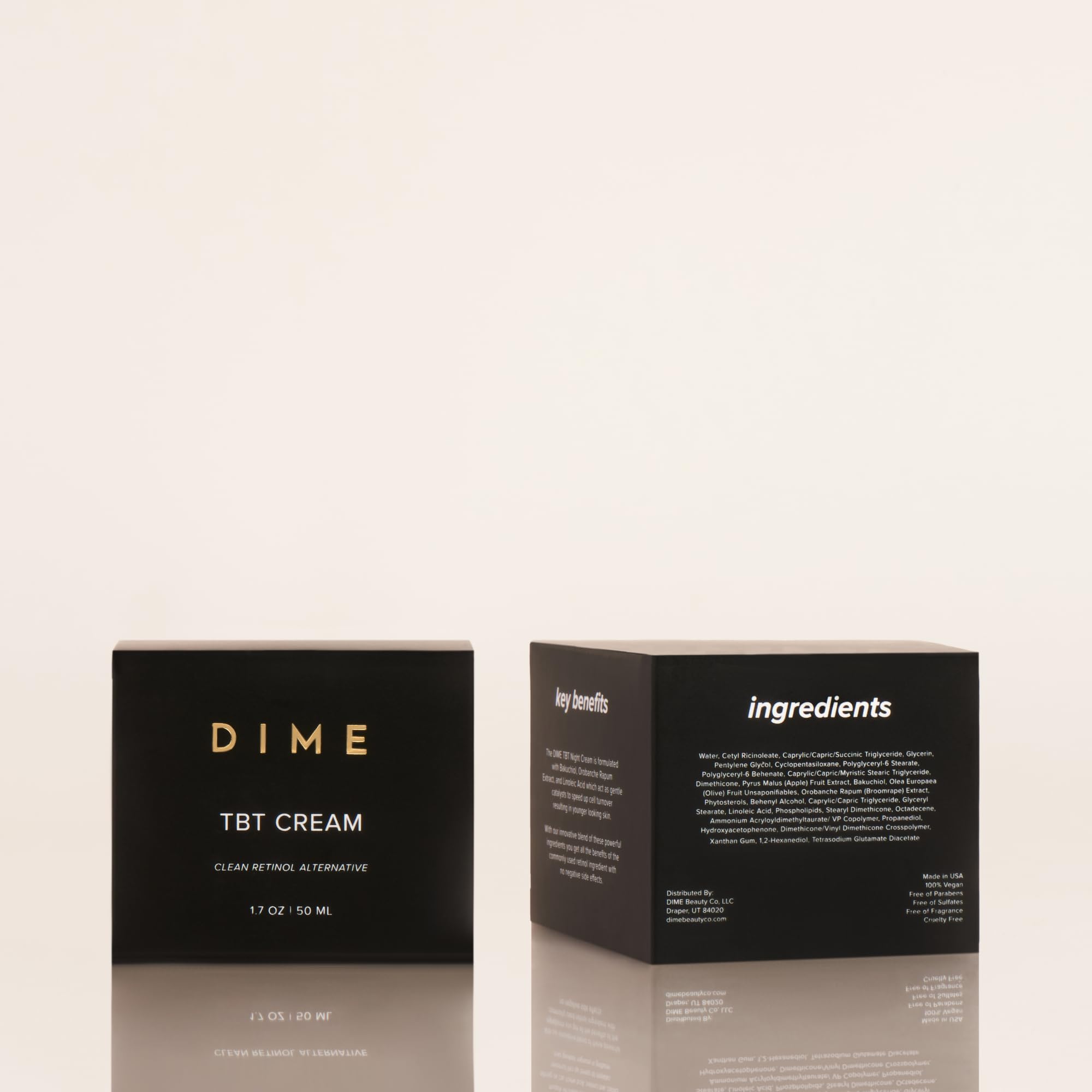 DIME Beauty TBT Cream – Bakuchiol Retinol Alternative Night Moisturizer 1.7 oz