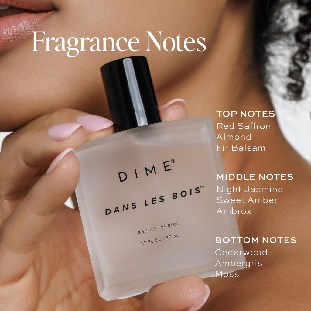 DIME Dans Les Bois Eau de Toilette for Women – Woody Floral Scent, Clean & Hypoallergenic, USA-Made (1.7 oz / 50 ml)