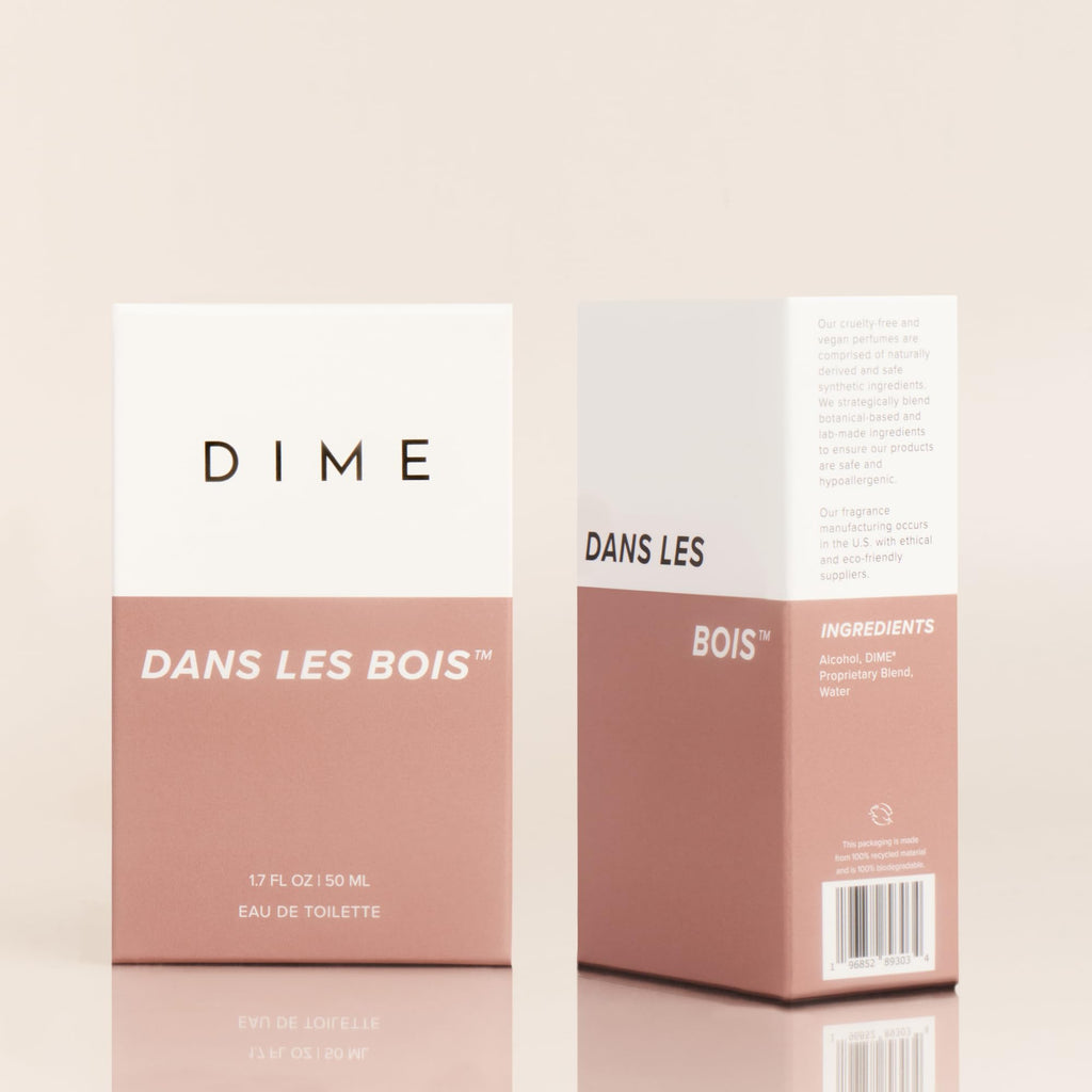 DIME Dans Les Bois Eau de Toilette for Women – Woody Floral Scent, Clean & Hypoallergenic, USA-Made (1.7 oz / 50 ml)